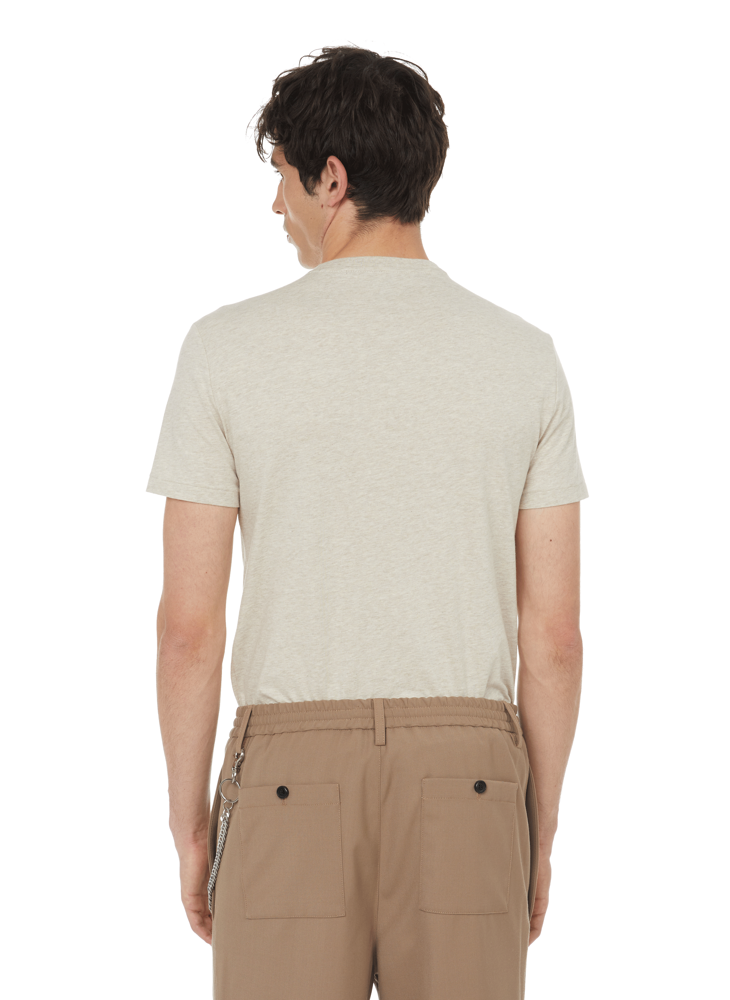 T-shirt slim en coton POLO RALPH LAUREN Gris