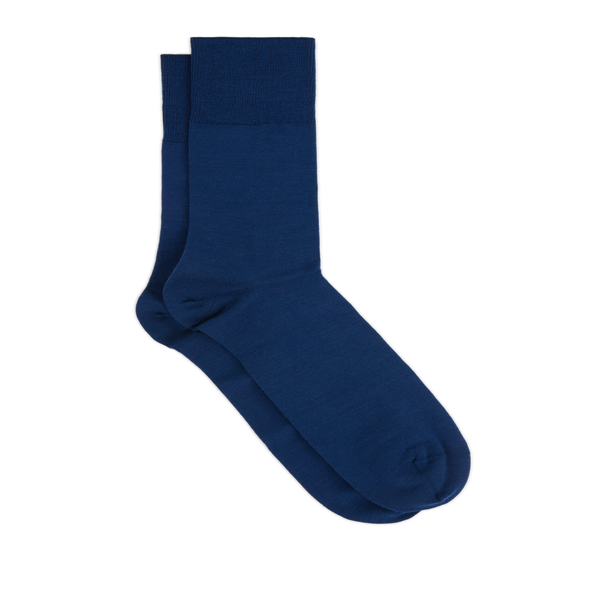 Falke Paisley Mid-calf Cotton-blend Socks In Blue
