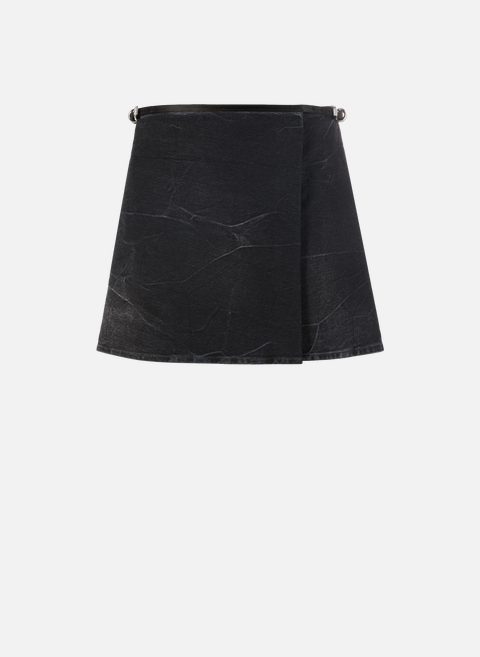 تنورة قصيرة من القطن باللون الأسود من جيفنشي 