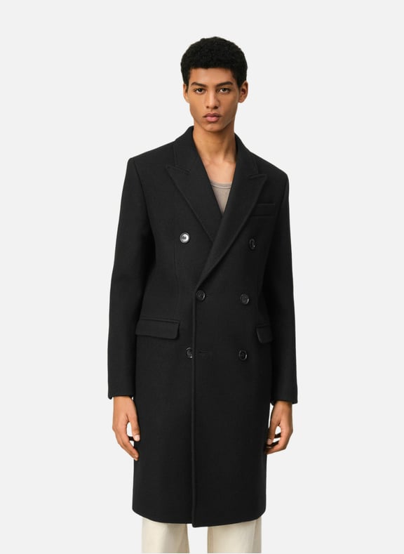 Manteau croisé Noir by AMI PARIS AMI PARIS Manteau croisé Noir