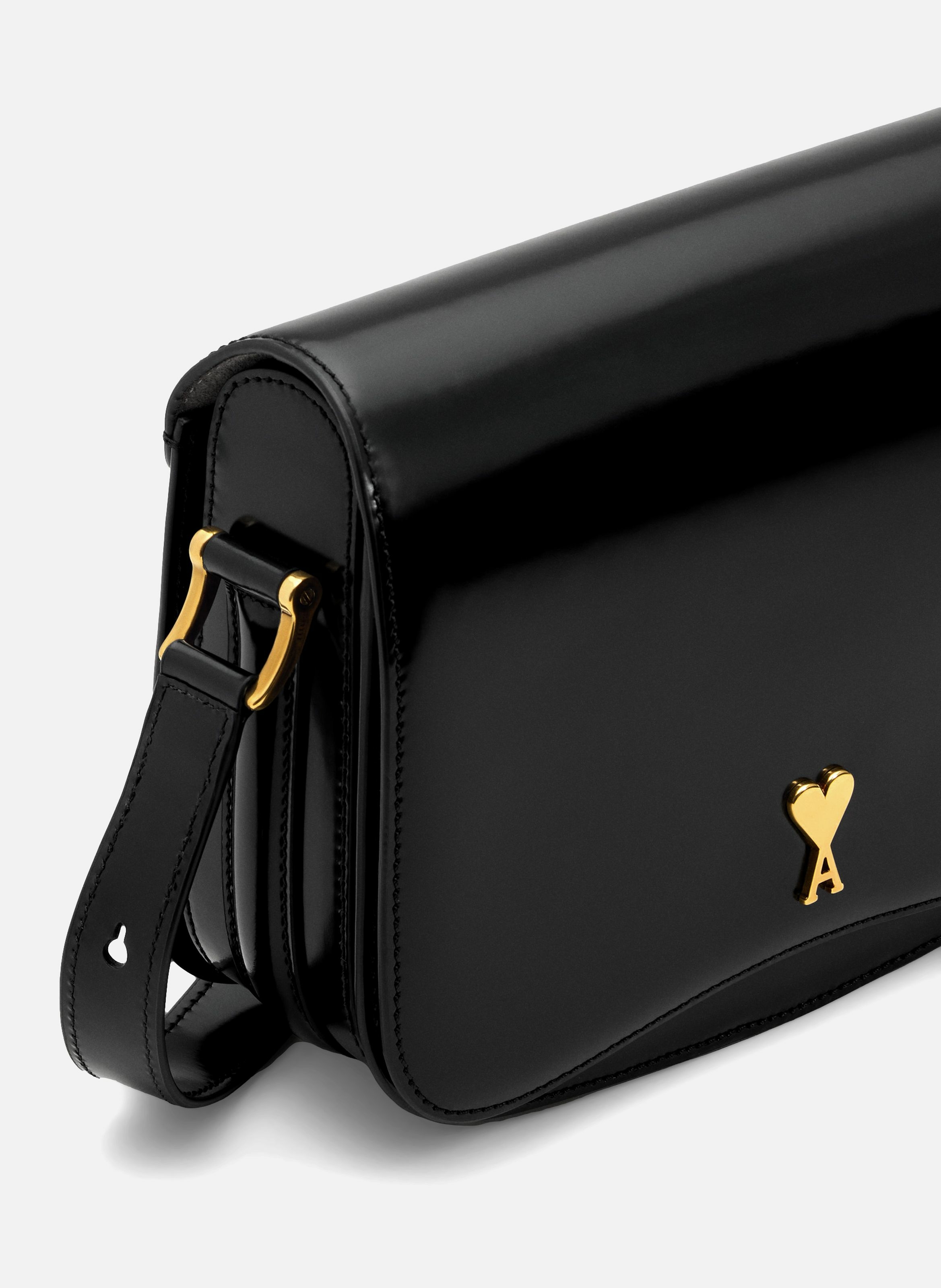 Sac Paris Paris En Cuir Glacé unisexe AMI PARIS Noir