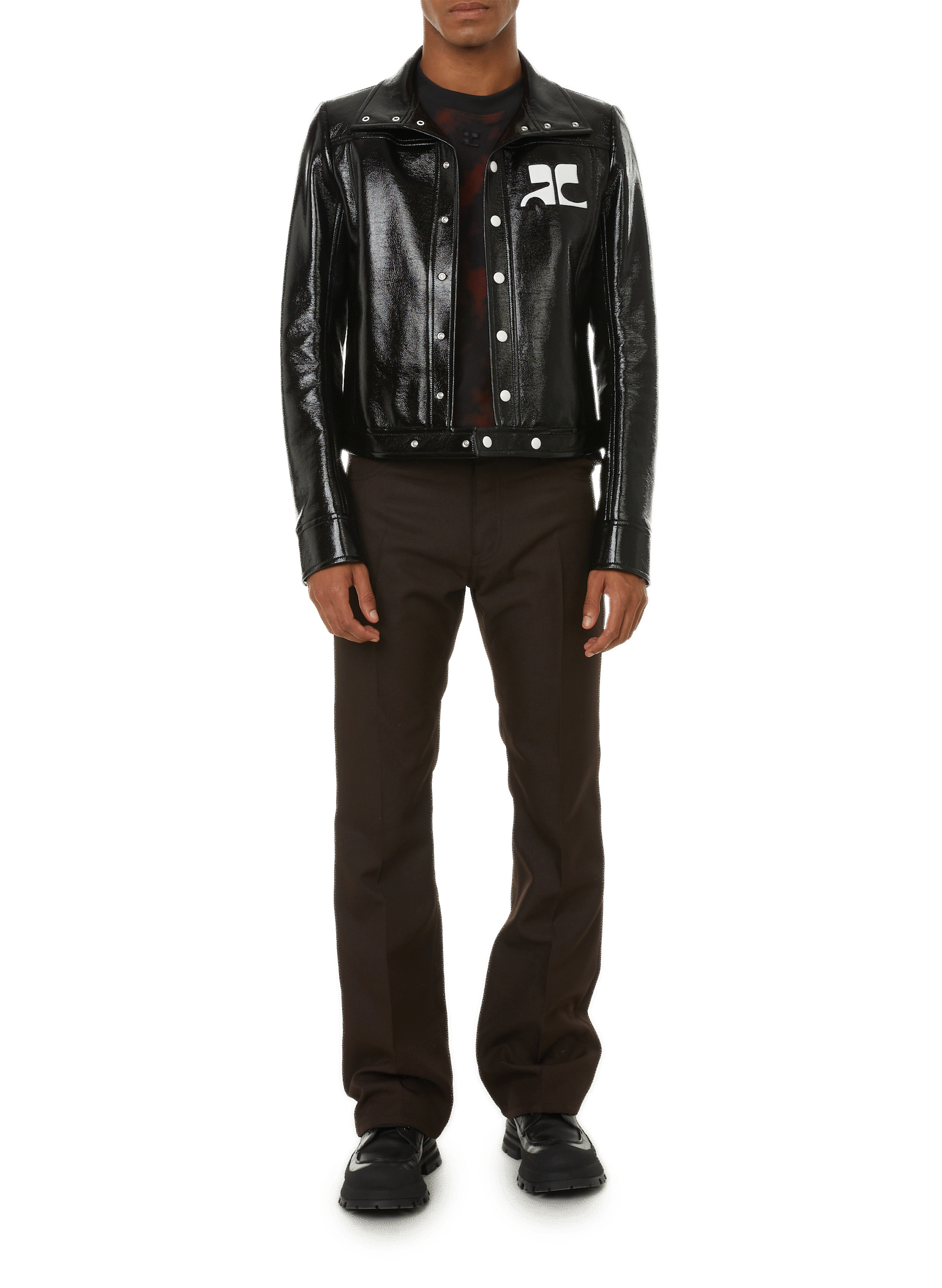 Iconic patent jacket COURRÈGES Black