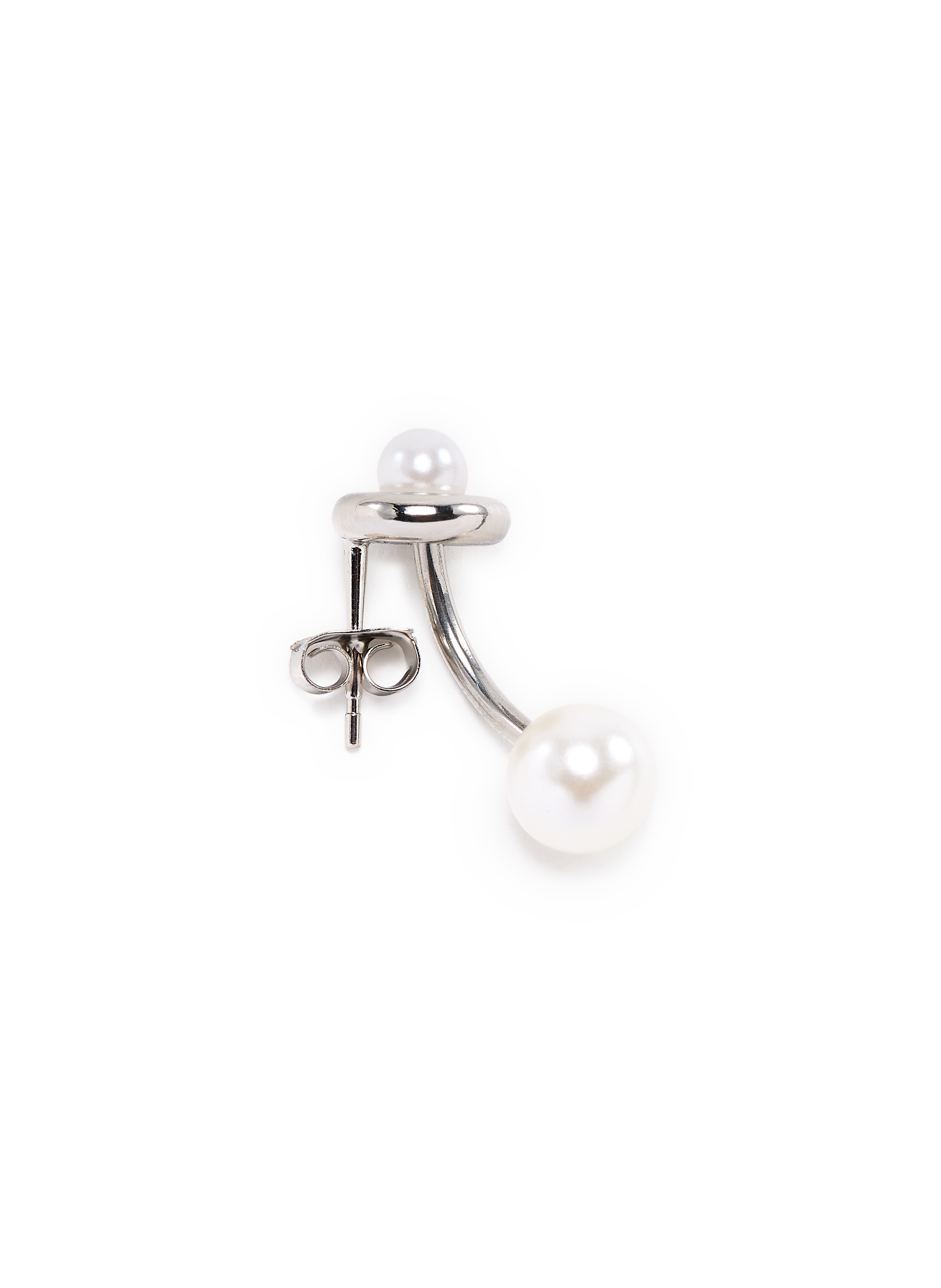 Boucle d'oreille Mindy  JUSTINE CLENQUET Blanc