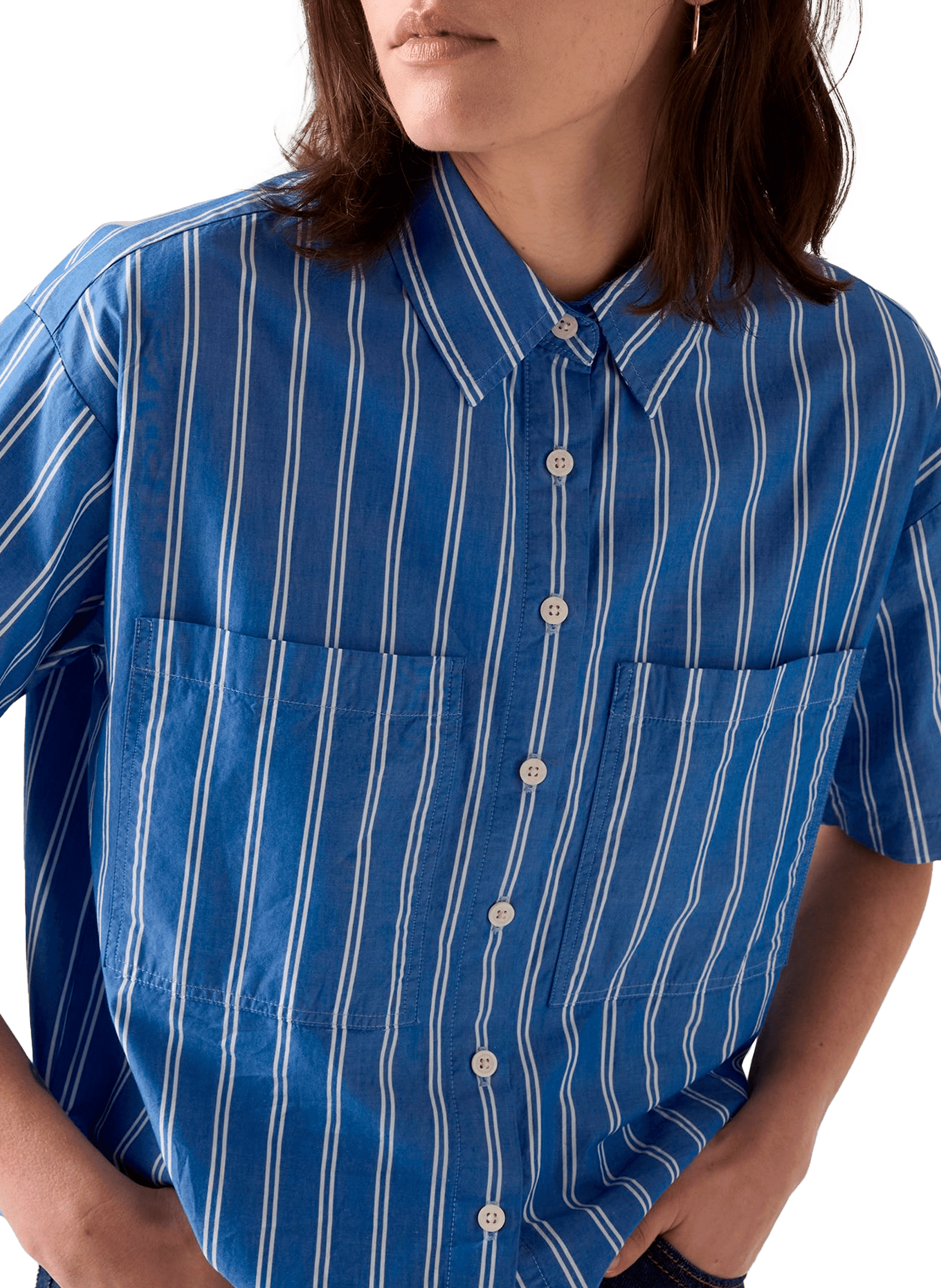 Chemise manches courtes col classique en coton LEVI'S Bleu