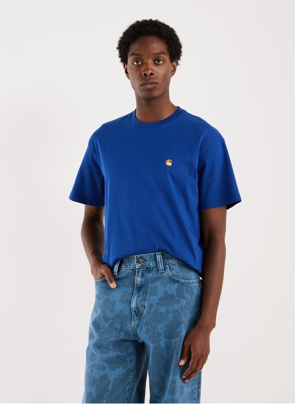 T-shirt à manches courtes en coton Bleu by CARHARTT WIP CARHARTT WIP T-shirt à manches courtes en coton Bleu
