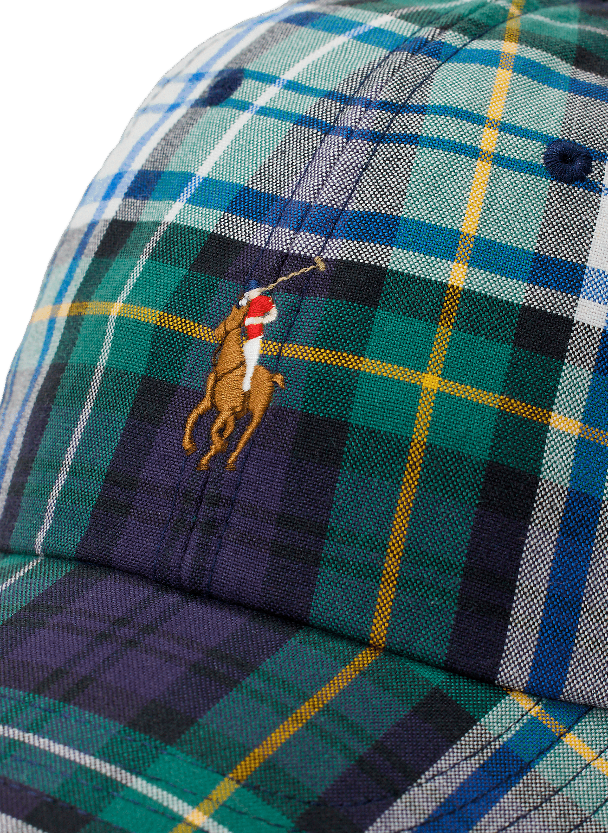 Casquette à carreaux en coton POLO RALPH LAUREN Blanc