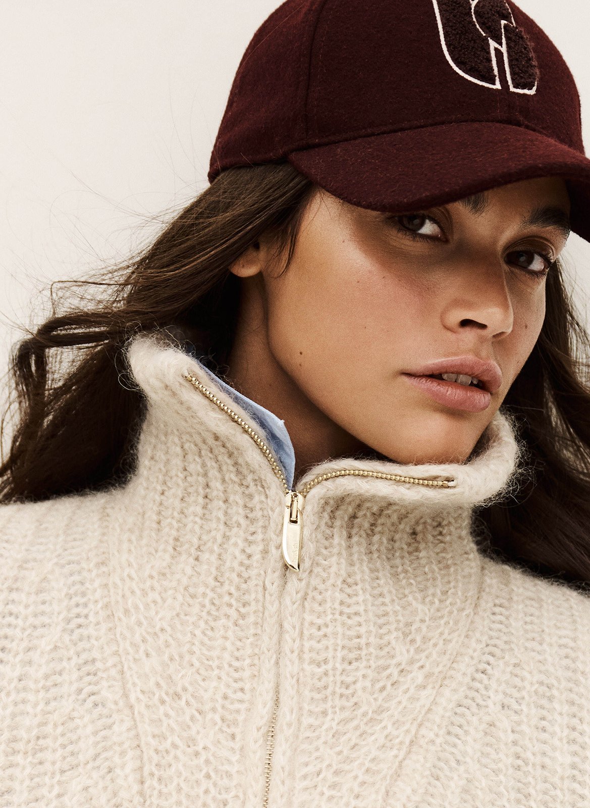 Pull col camionneur en laine mélangée beltane BA&SH Beige