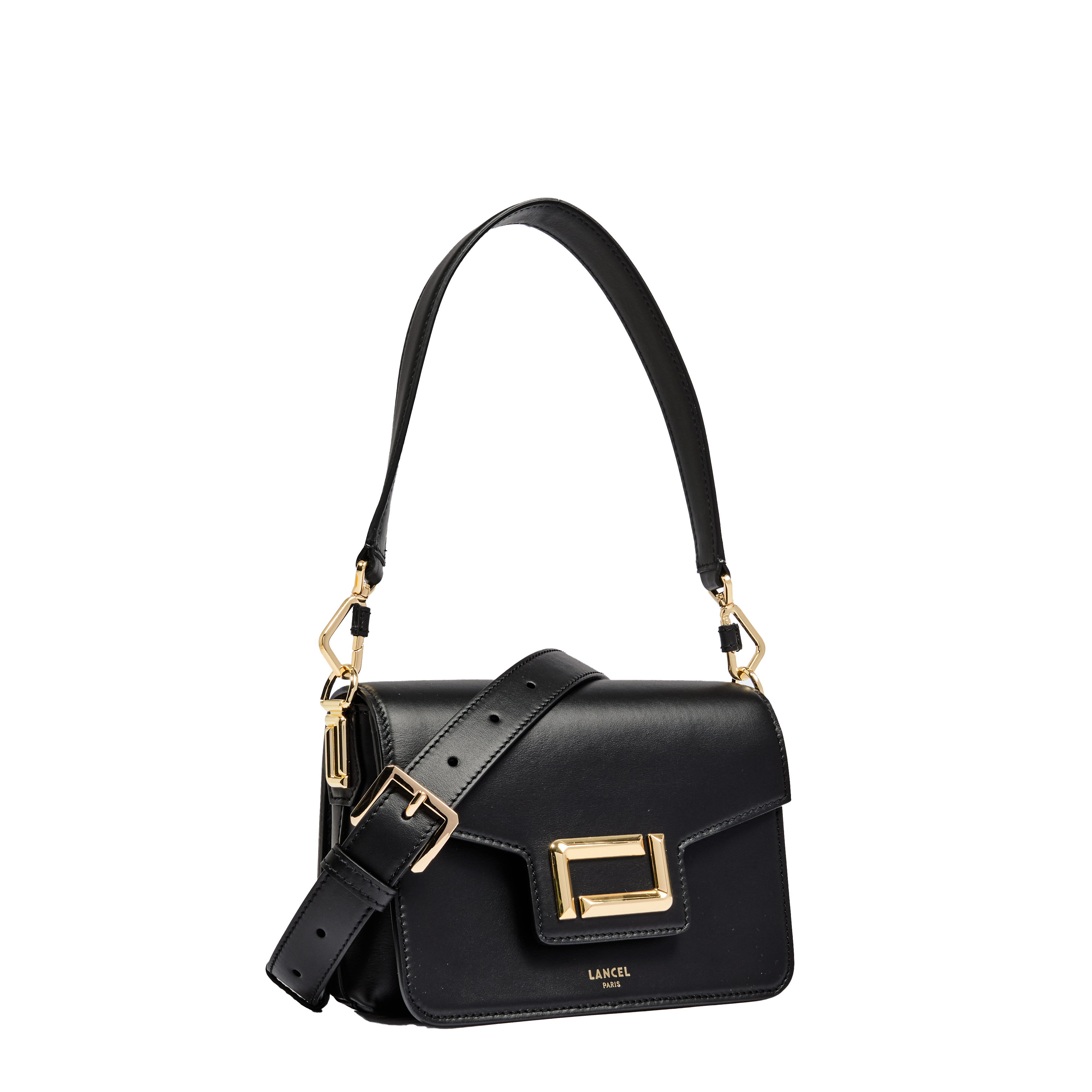 Sac rabat s angèle de lancel en cuir LANCEL Noir