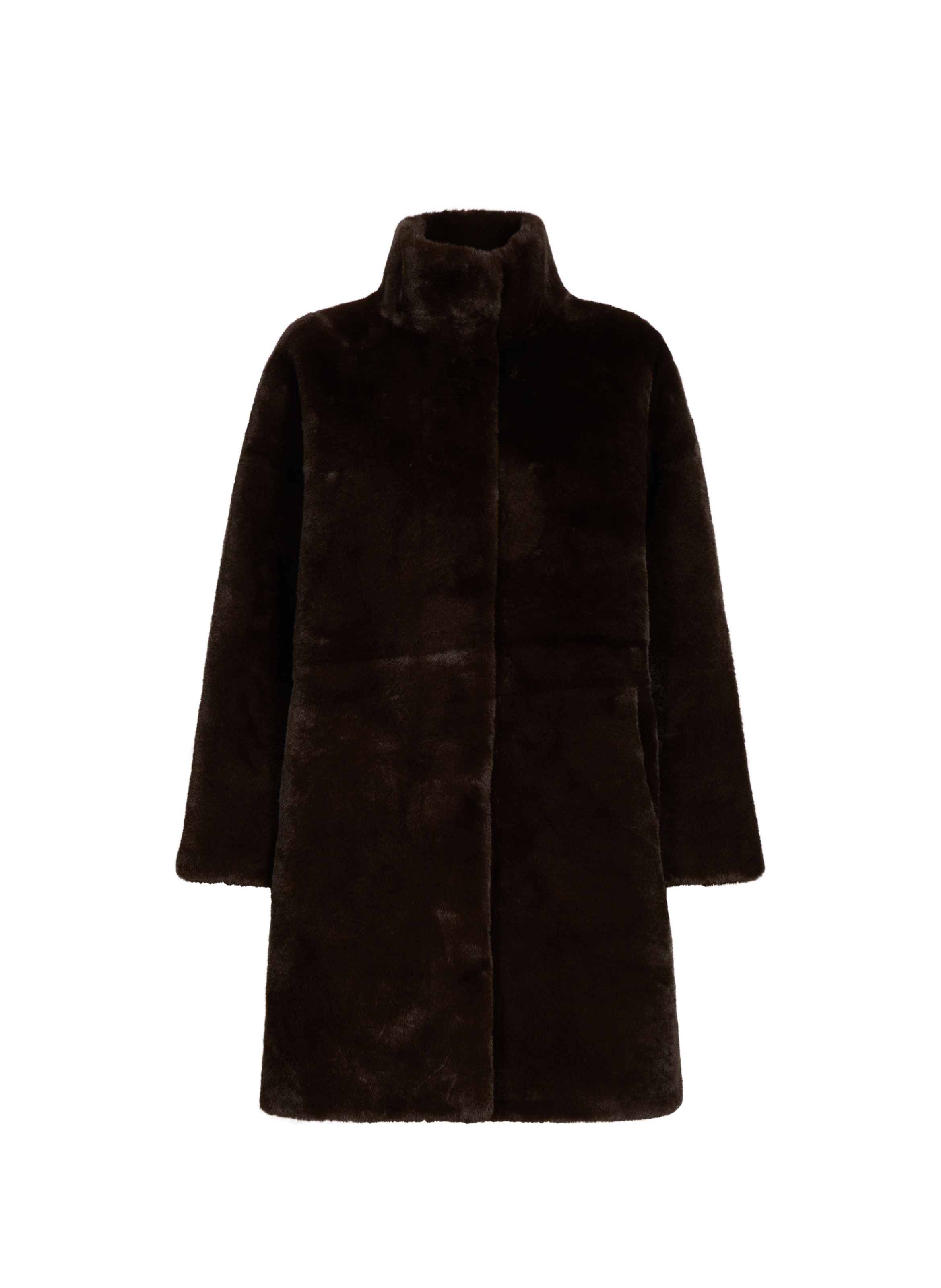 Manteau léopard à col montant Marron by APPARIS APPARIS Manteau léopard à col montant Marron