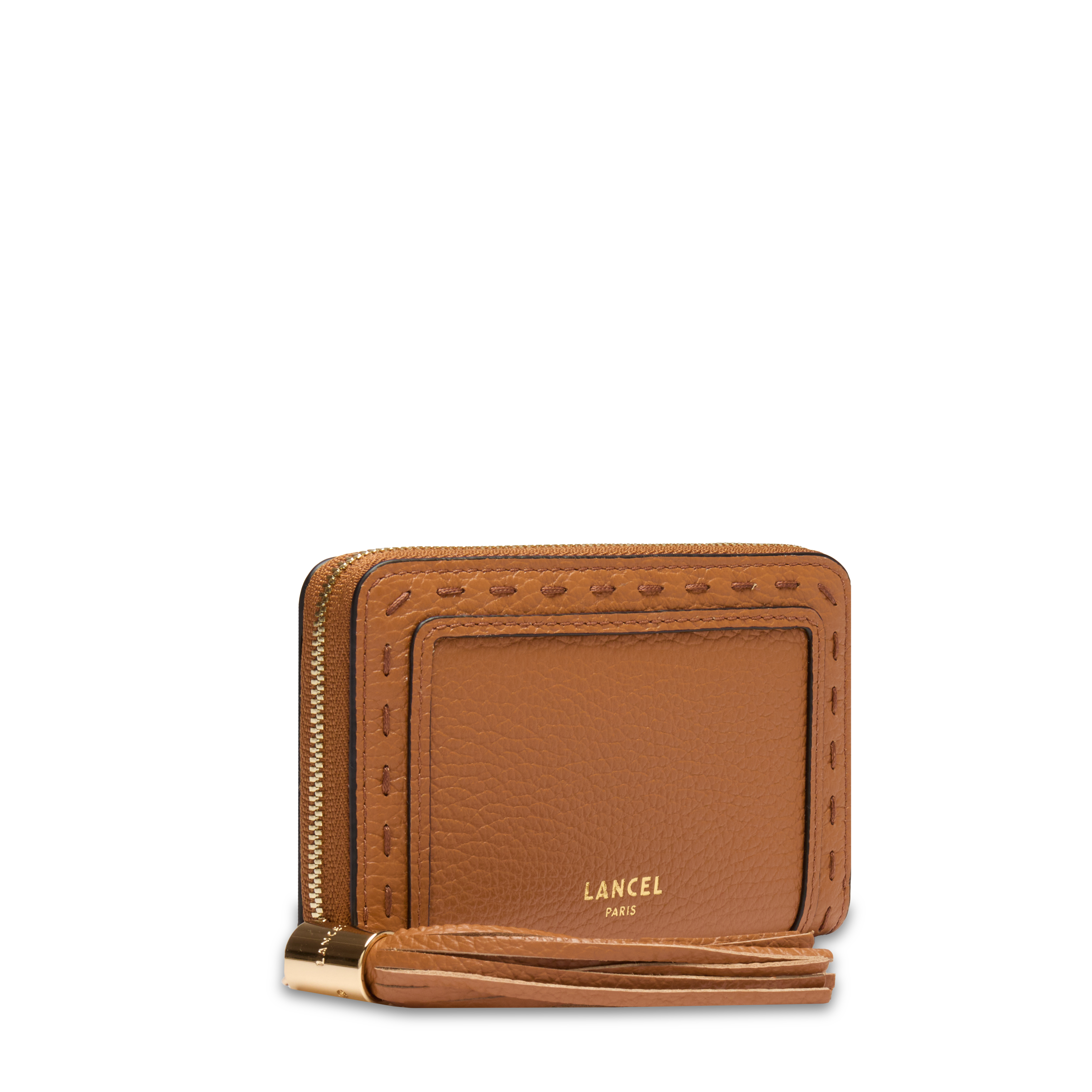 Portefeuille zippé premier flirt de lancel en cuir LANCEL Marron