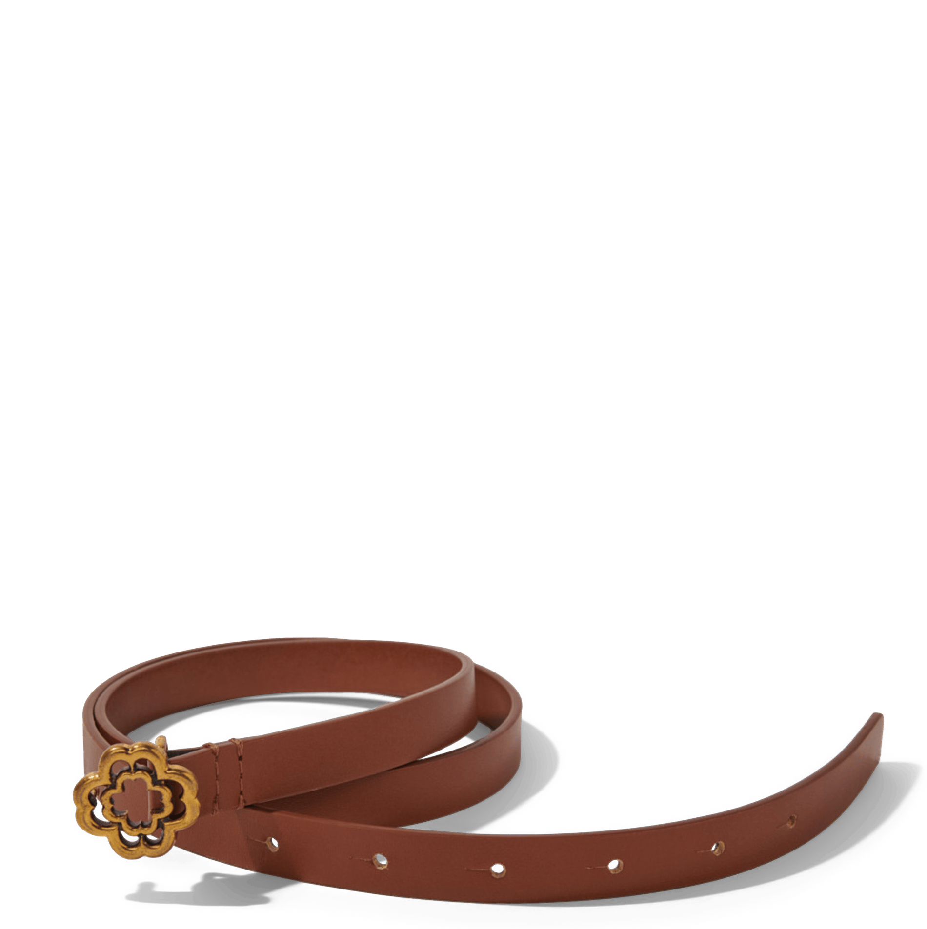 Ceinture en cuir lisse MAJE Beige