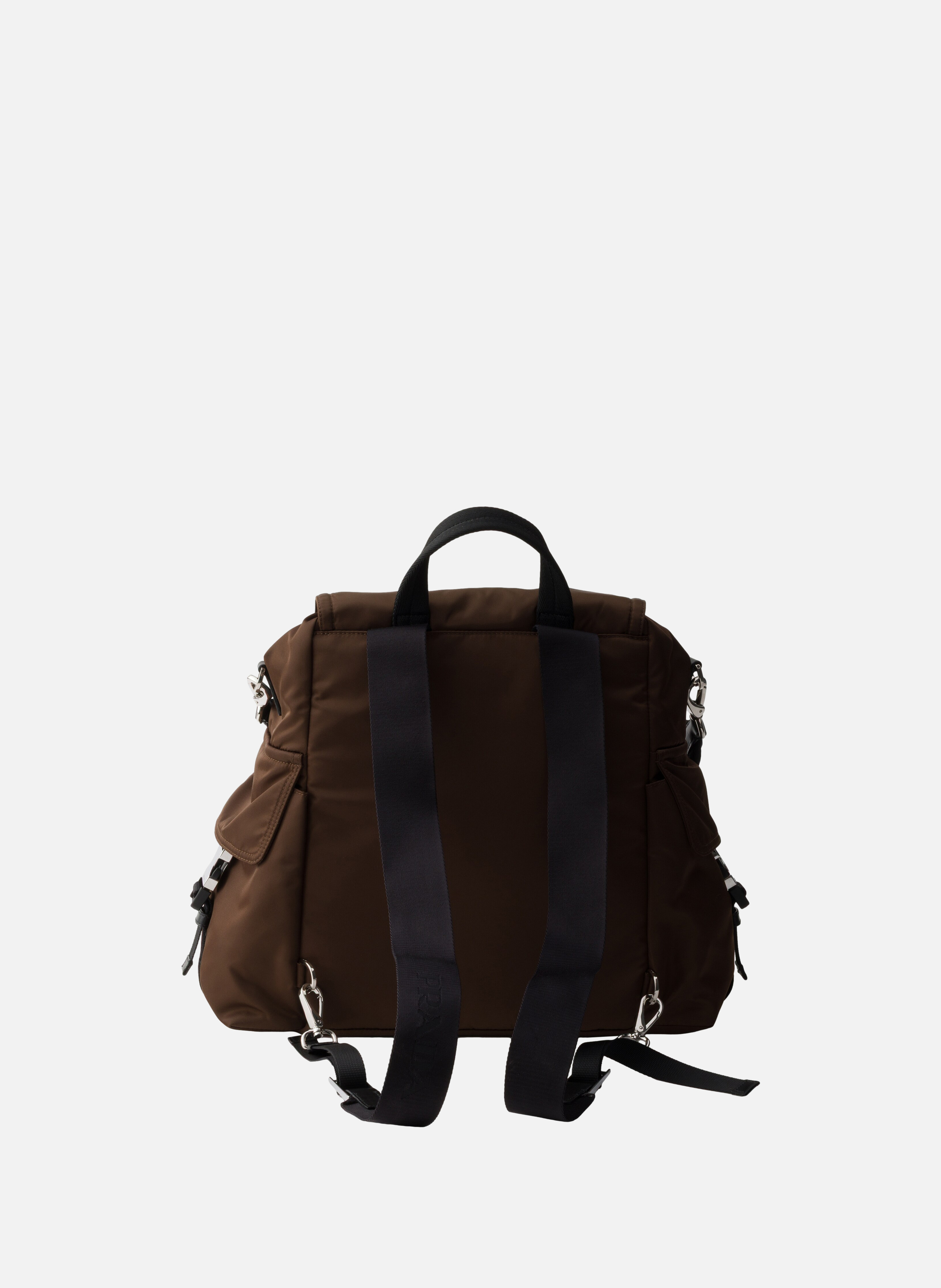 Sac à dos prada explore en re-nylon et cuir PRADA Marron