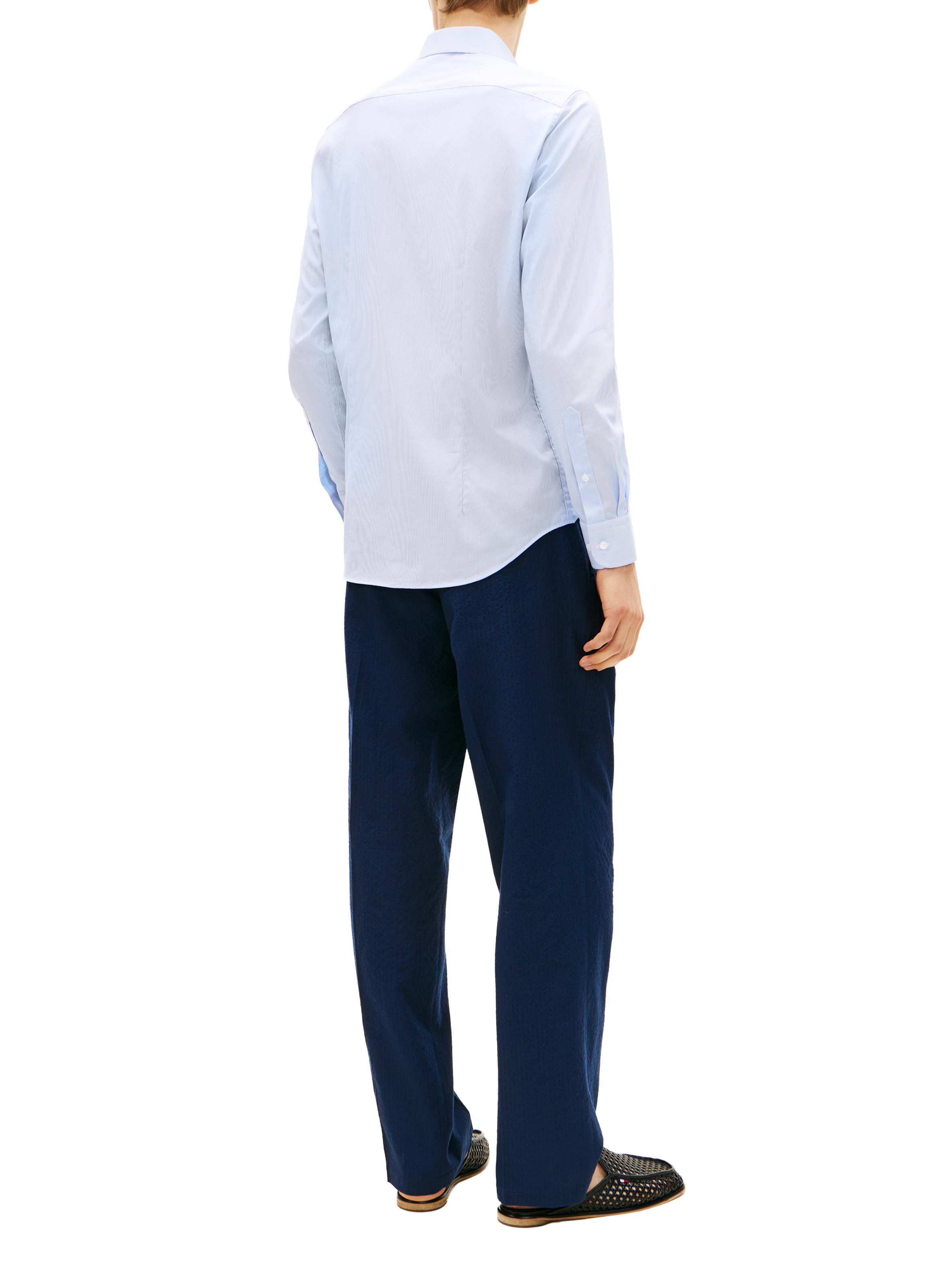 Straight cotton blend Shirt TOMMY HILFIGER Blue