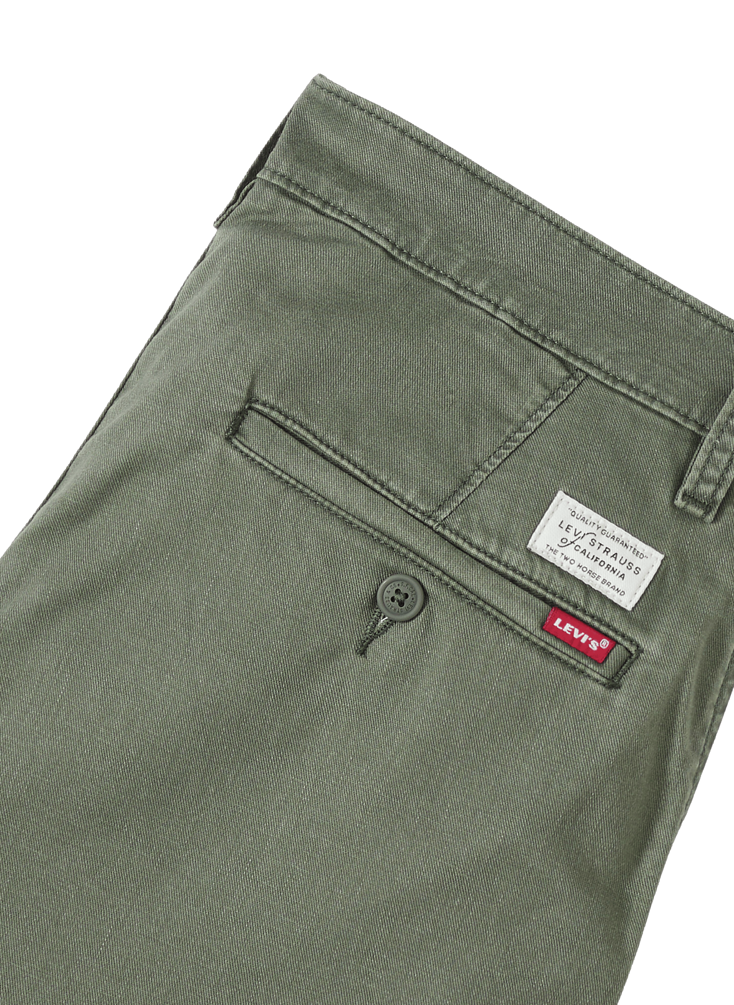 Straight pants in cotton and linen blend LEVI'S Green