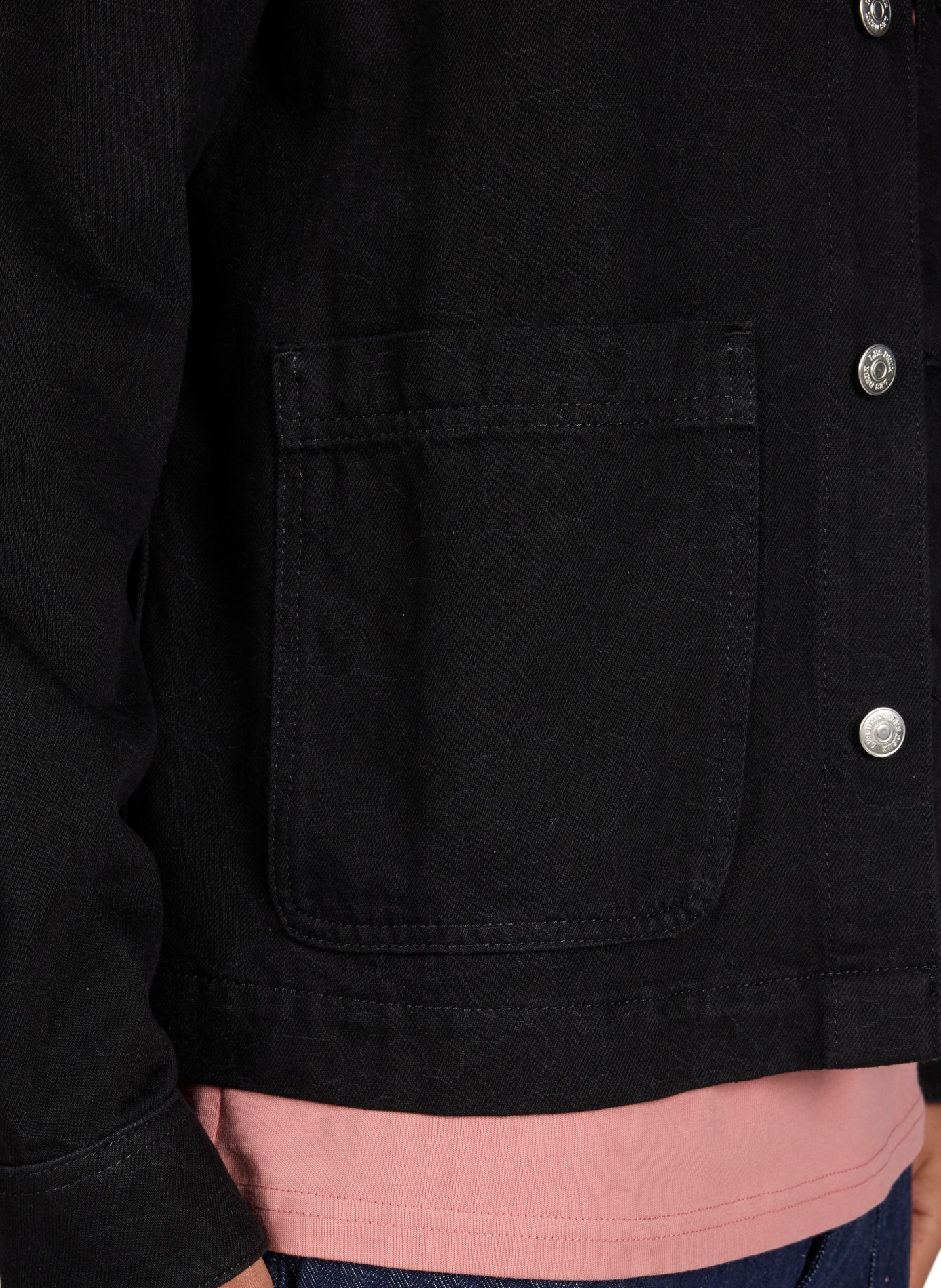 Layton jacquard cotton overshirt LES DEUX Black