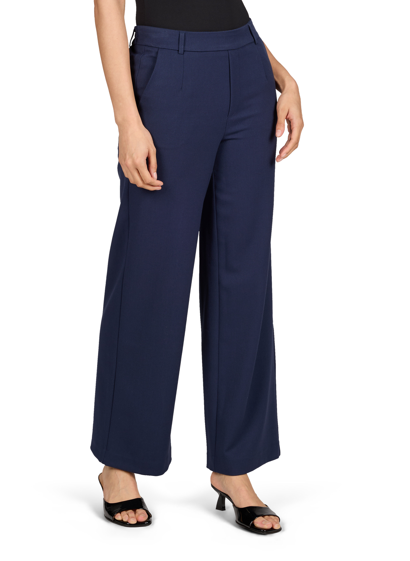 High-waisted wide-leg pants VILA Blue