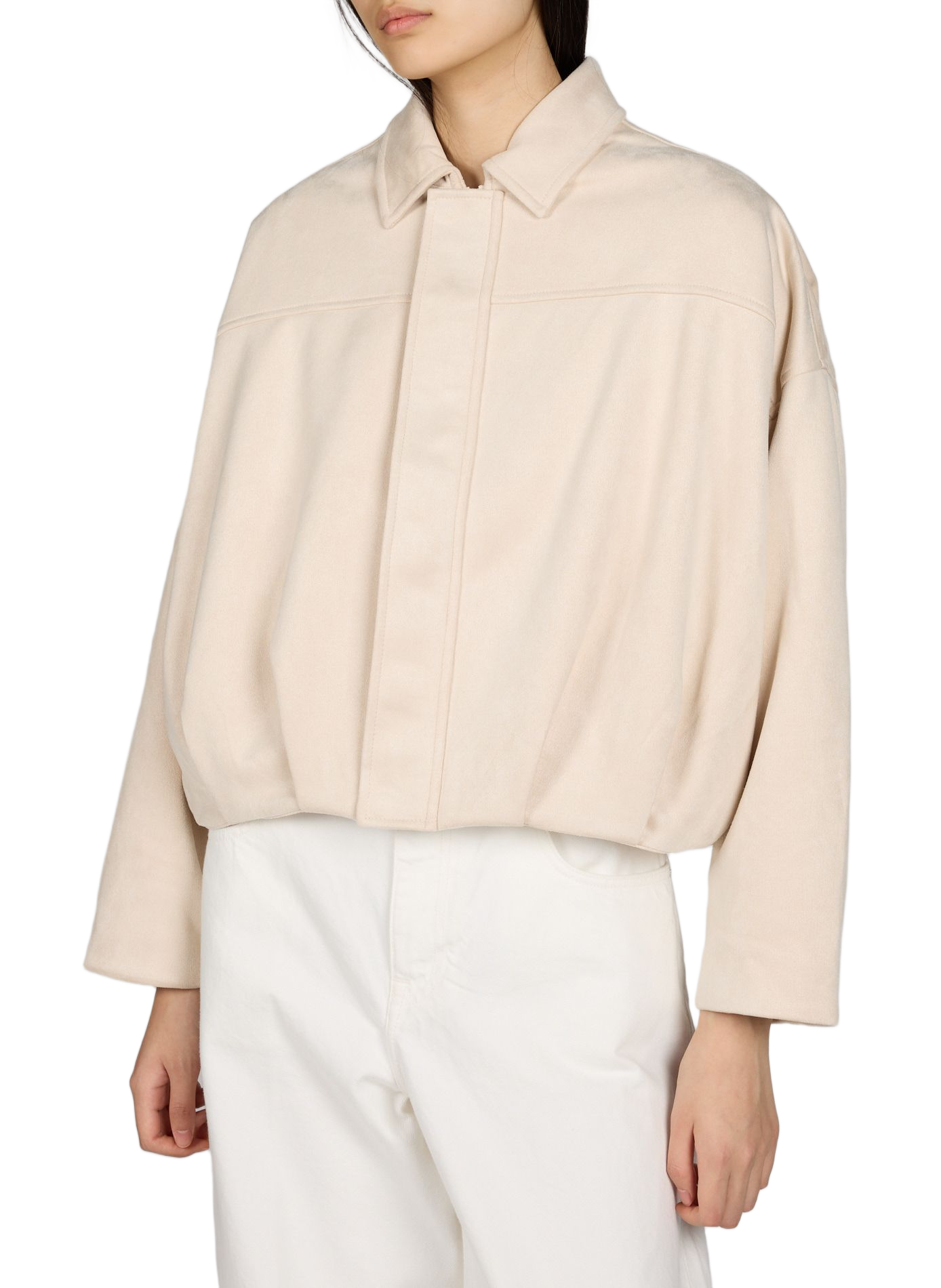 Veste suédée col classique VILA Beige