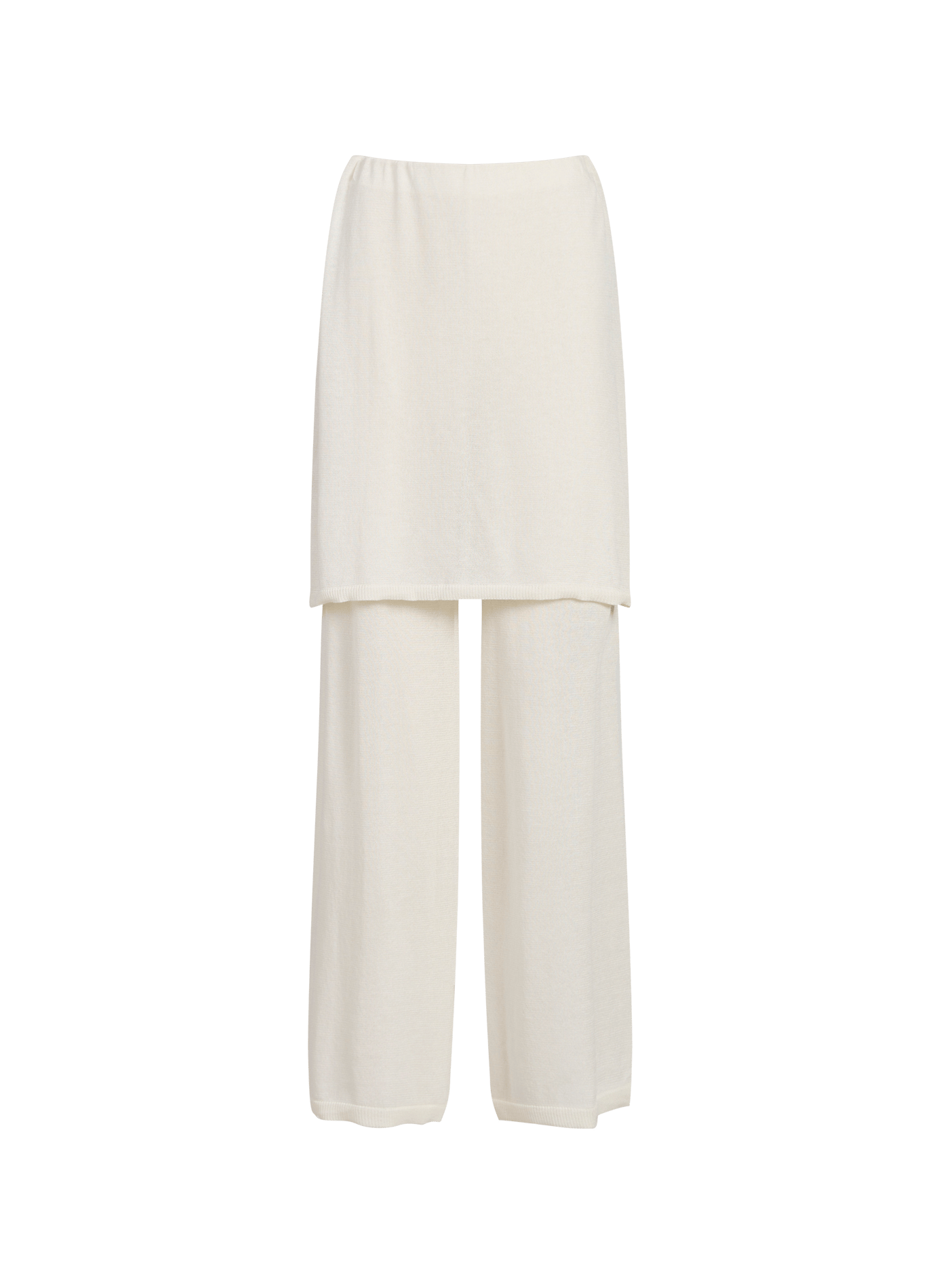 Cilla knit flap trousers VIKTORIA CHAN White