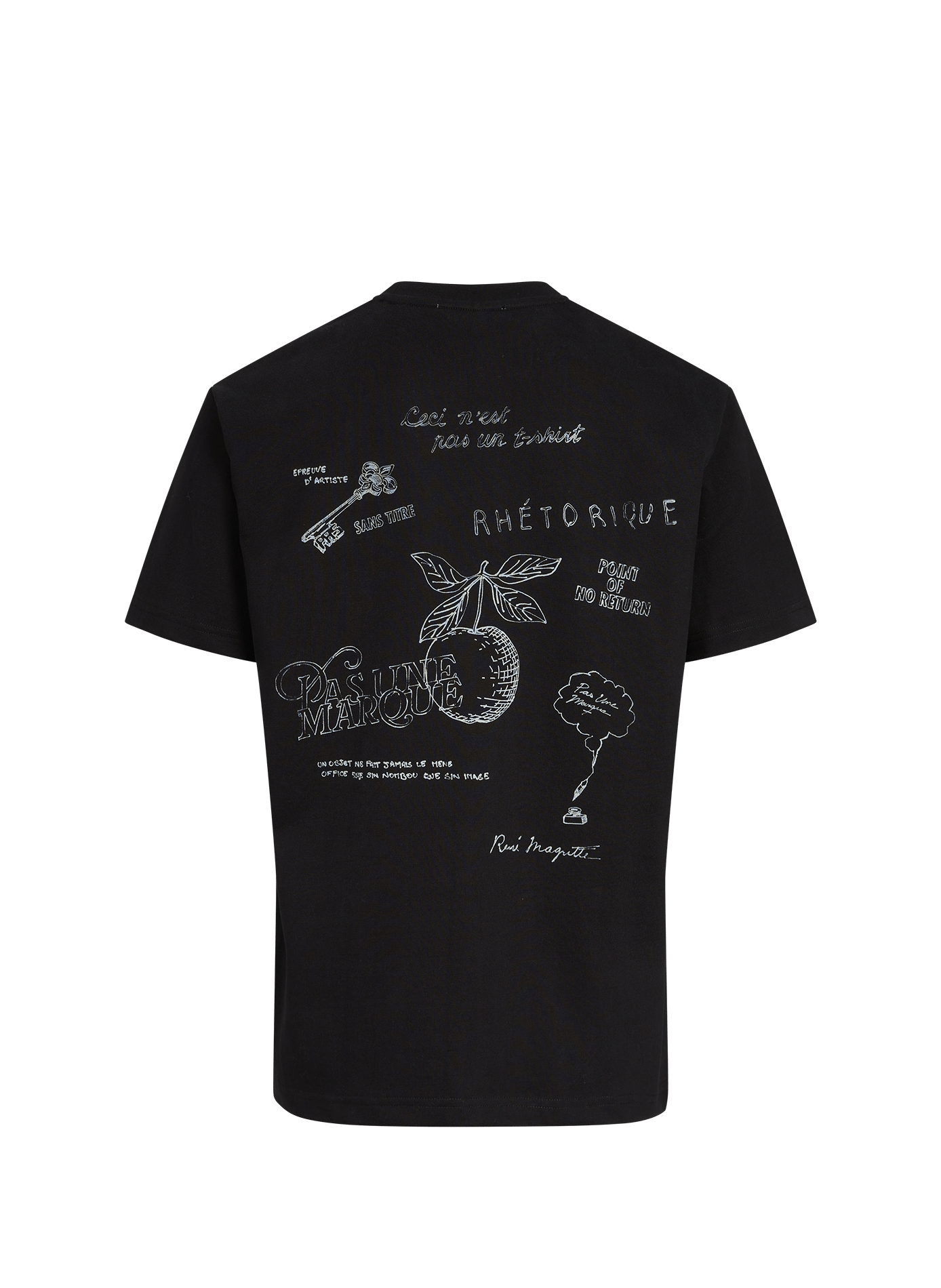 Oversized bedrukt katoenen T-shirt PAS UNE MARQUE Zwart