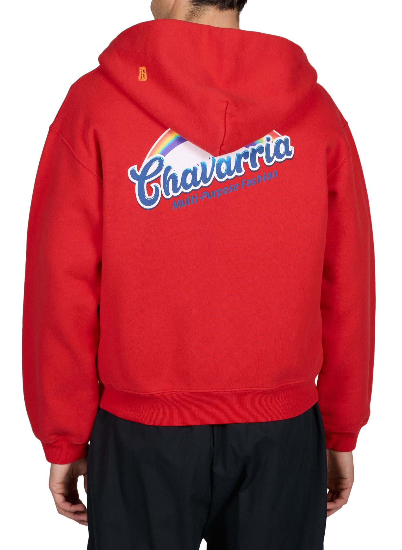 Hoodie Fabuloso - Shrunken cotton hoodie WILLY CHAVARRIA Red