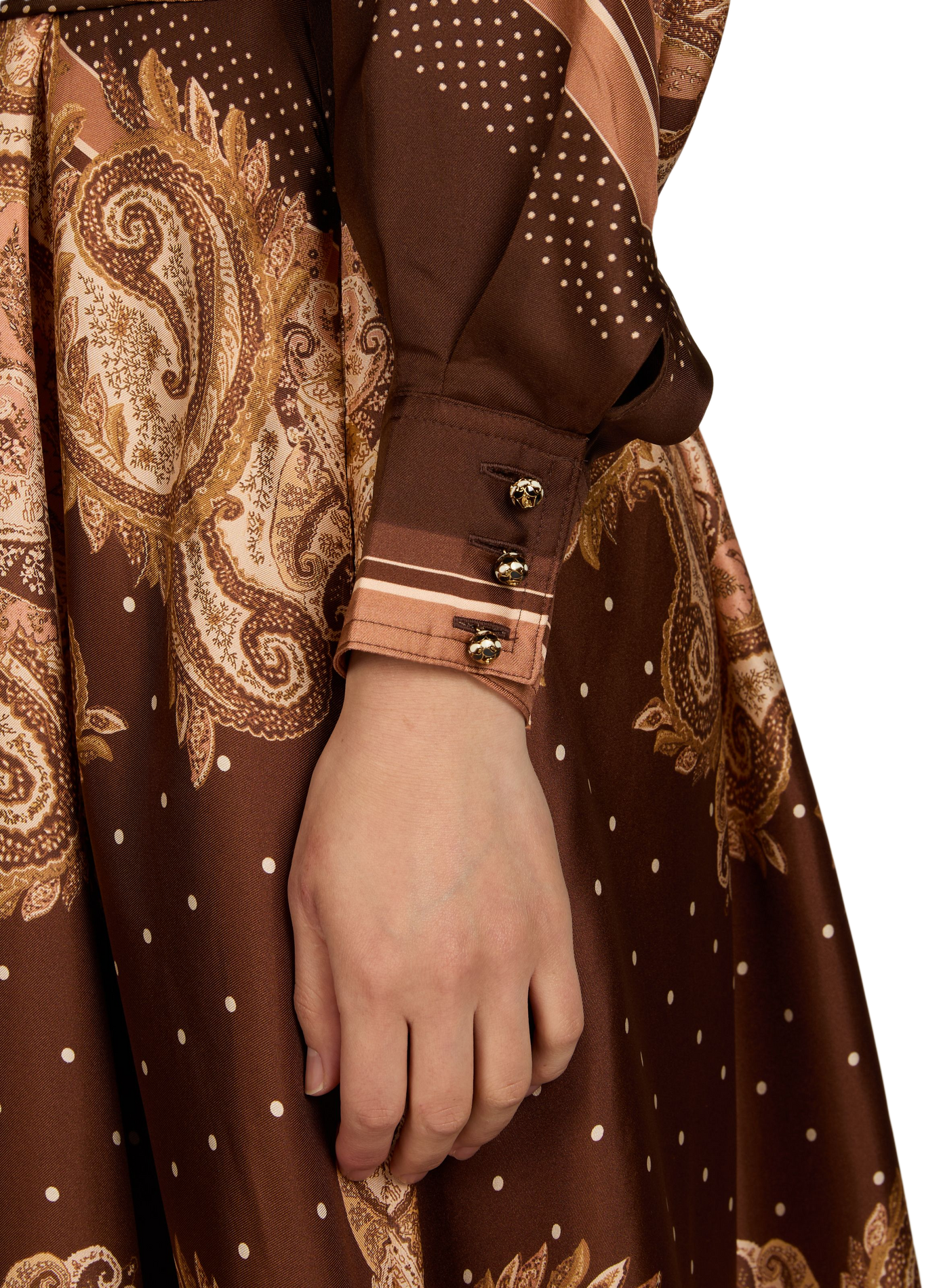 Silk Luna shirt dress ZIMMERMANN Brown