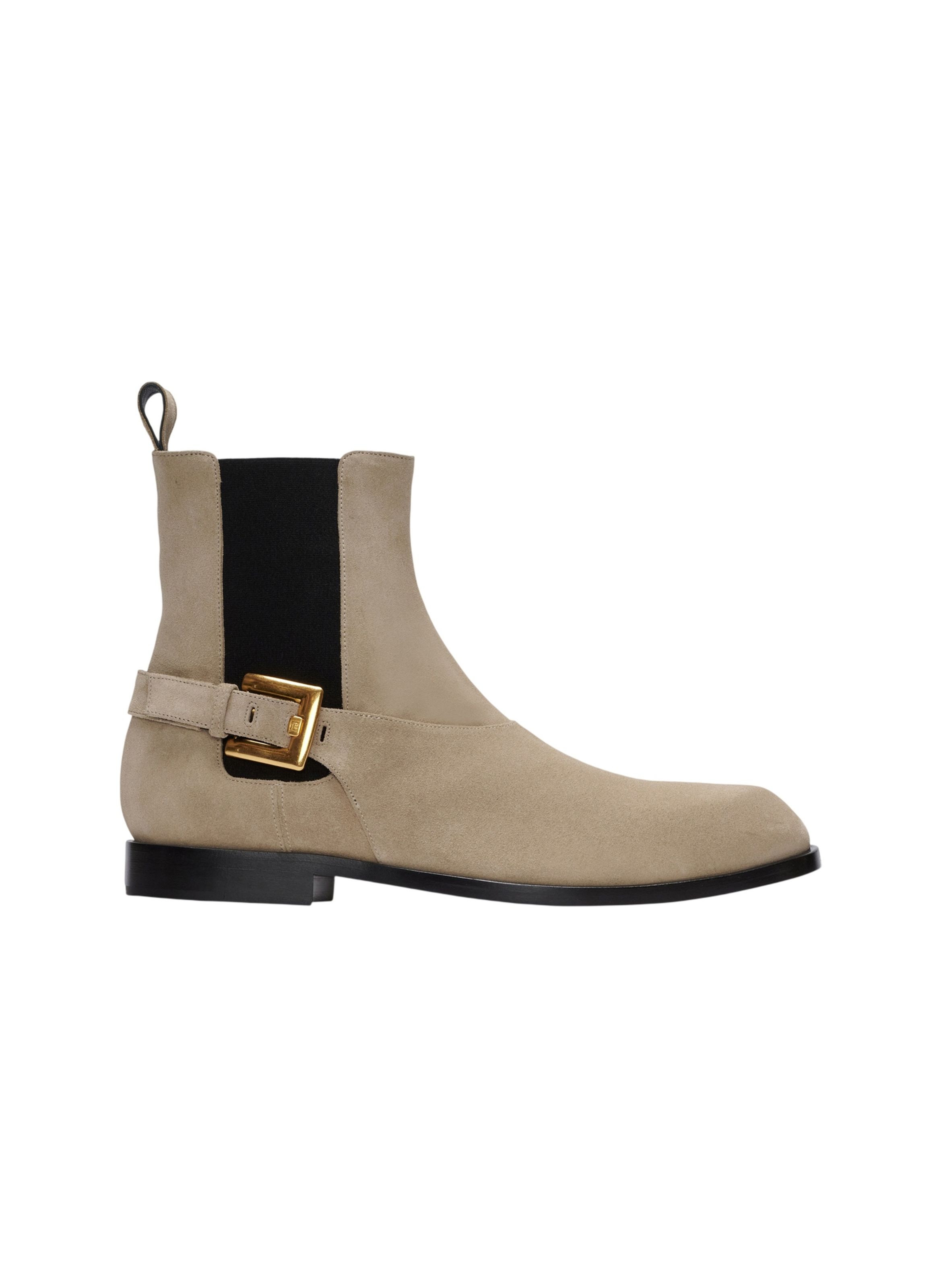 Boots chelsea anthem en cuir suédé BALMAIN Beige