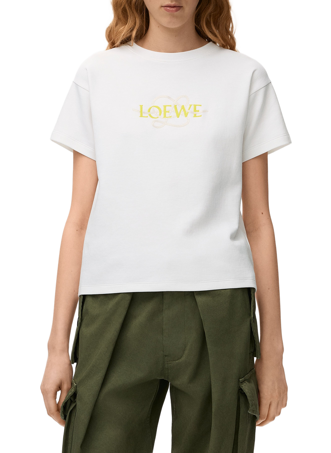 Classic cotton blend t-shirt LOEWE White