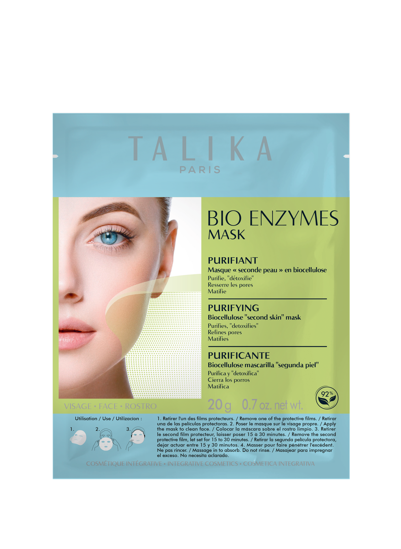 Coreen Bio Enzymes - Mask Purifiant en biocellulose TALIKA No color