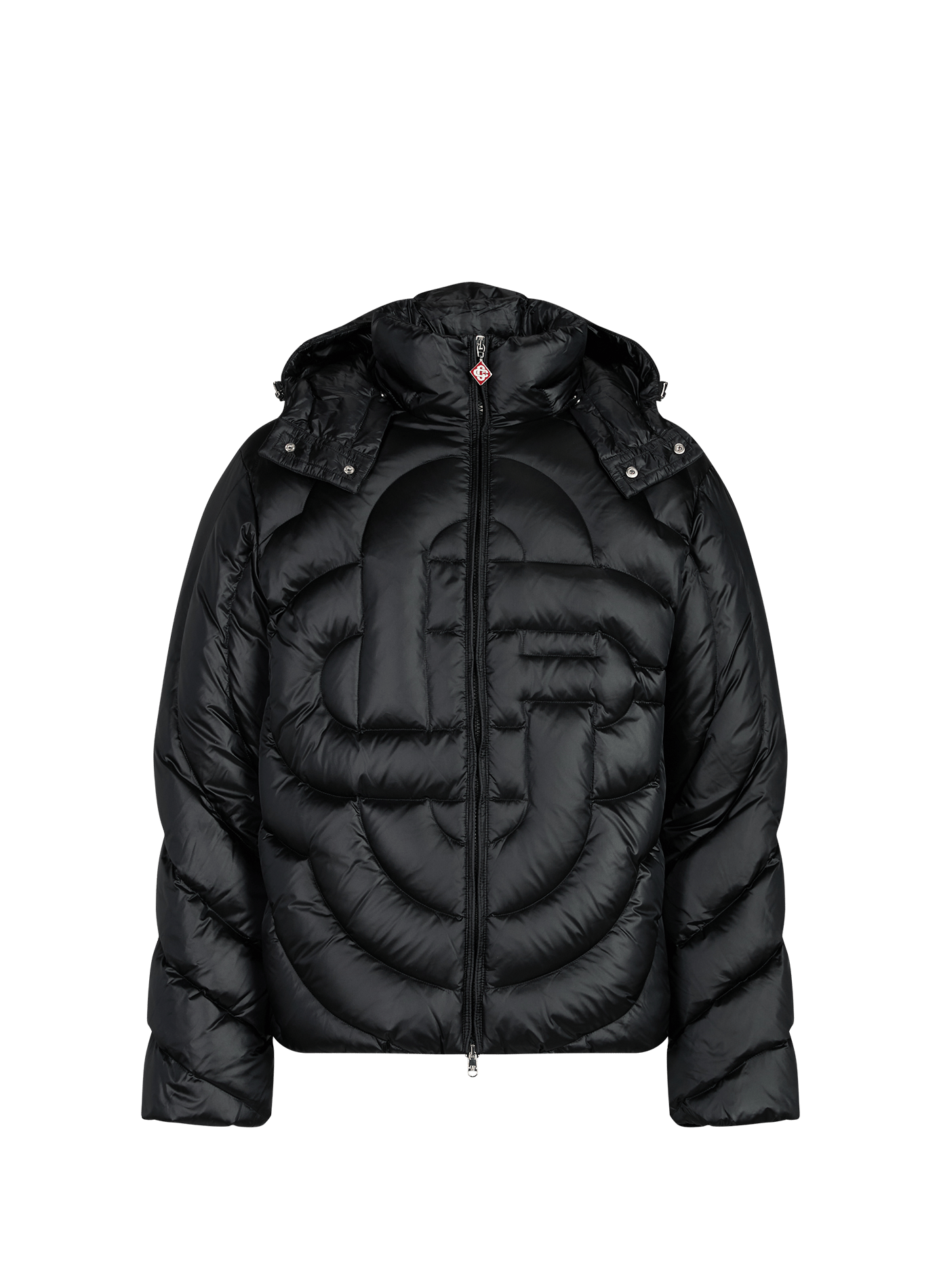 Quilted hooded puffer jacket CASABLANCA PARIS Black