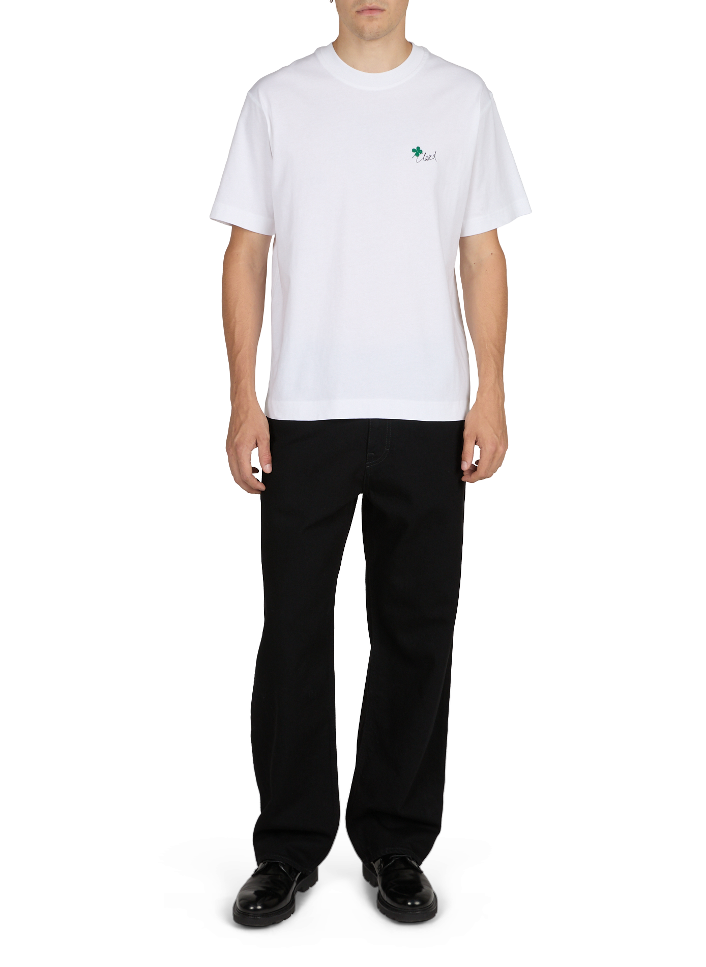 Rundhalsausschnitt T-Shirt aus Baumwolle CLOSED Weiss