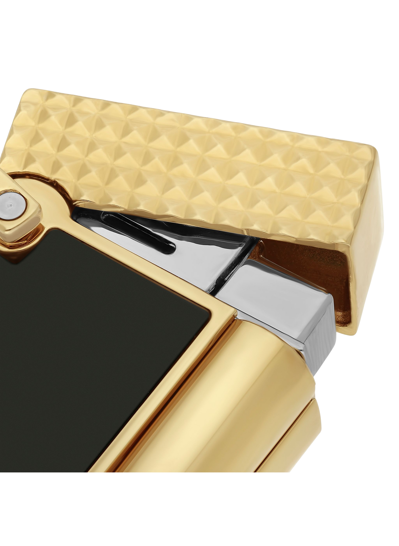Halskette mit lackiertem Feuerzeug S.T. DUPONT Golden