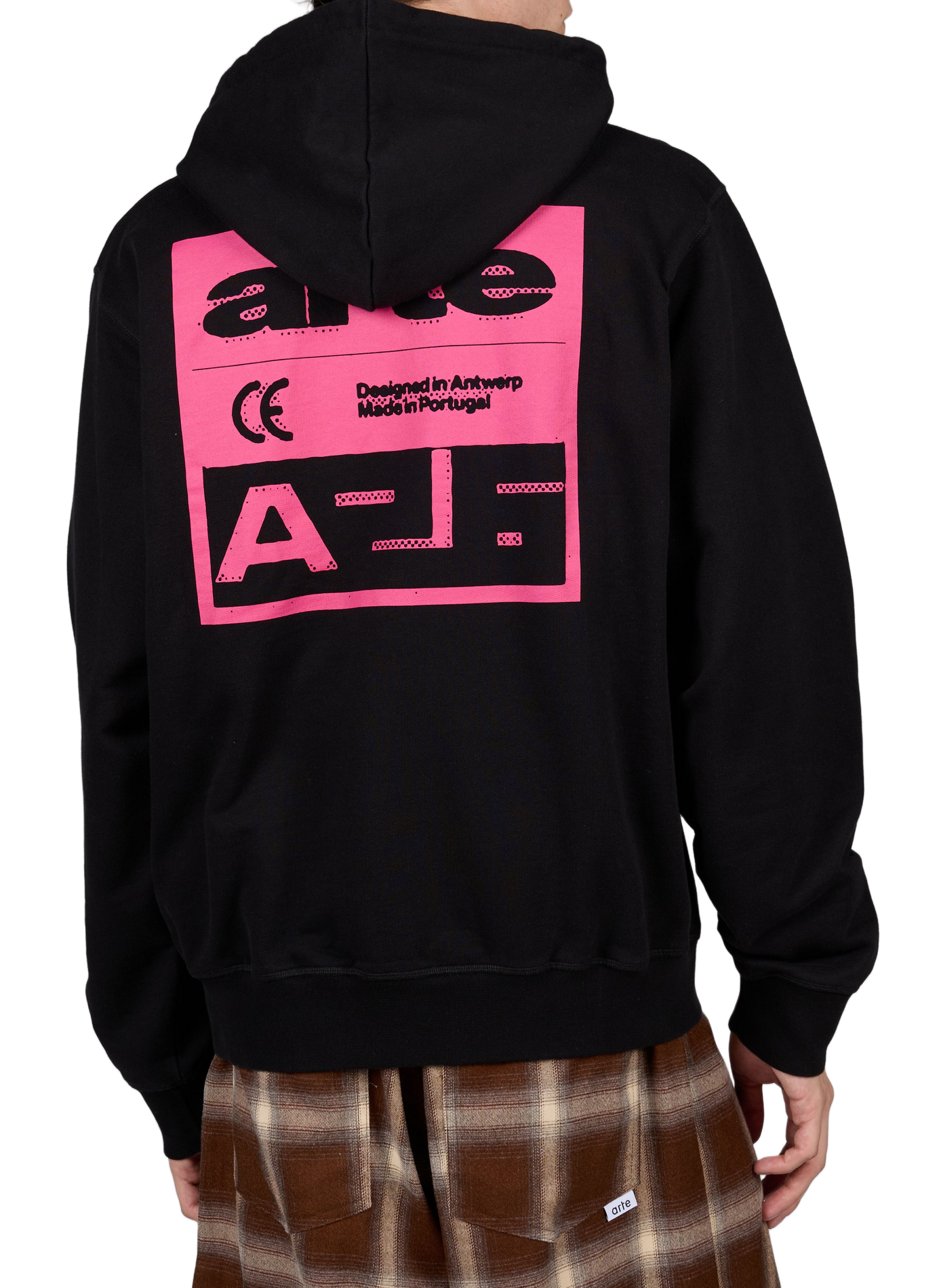 Bedruckter Kapuzenpulli aus Baumwolle ARTE ANTWERP Schwarz