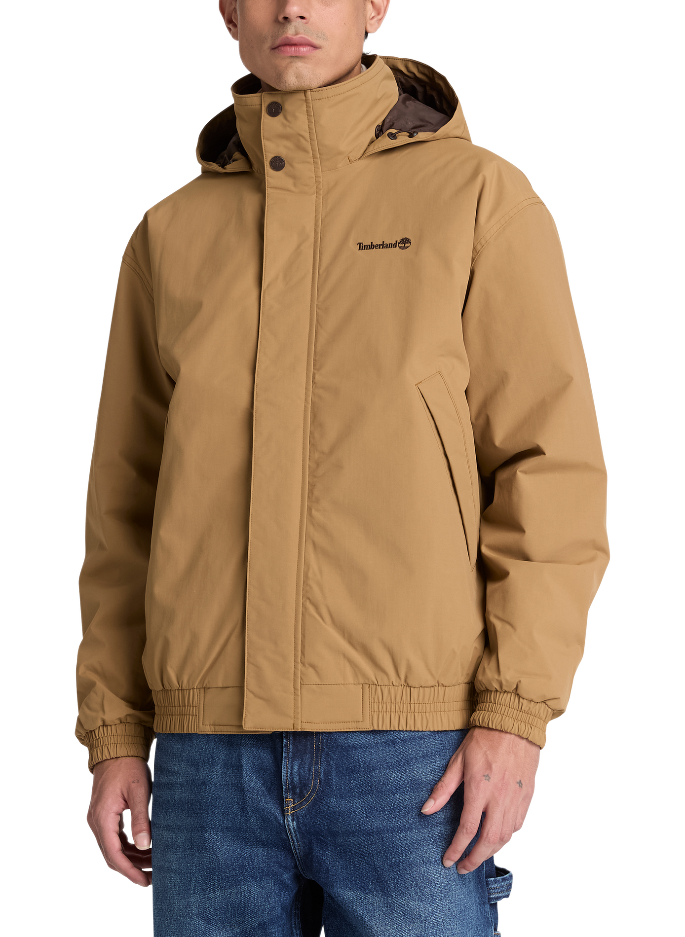 Rechte jas met capuchon en opstaande kraag TIMBERLAND Beige