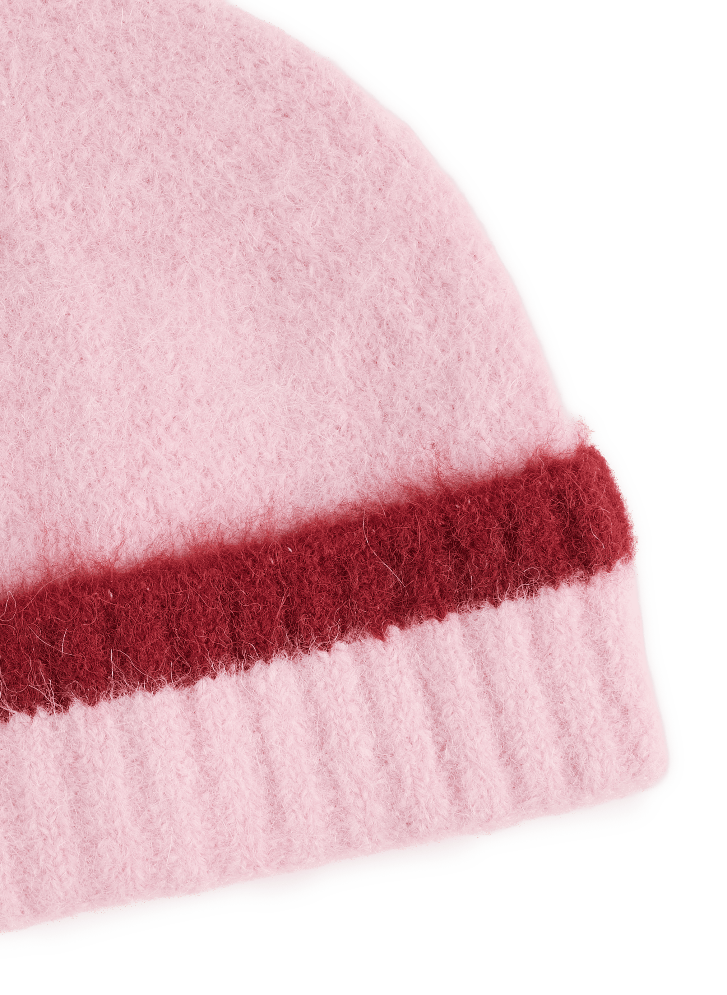 Gestreepte muts van gemengde alpaca wol SAMSOE SAMSOE Roze