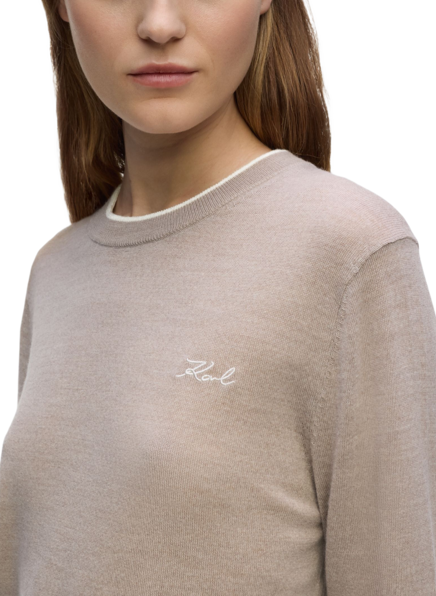 Merino wool jumper KARL LAGERFELD Beige