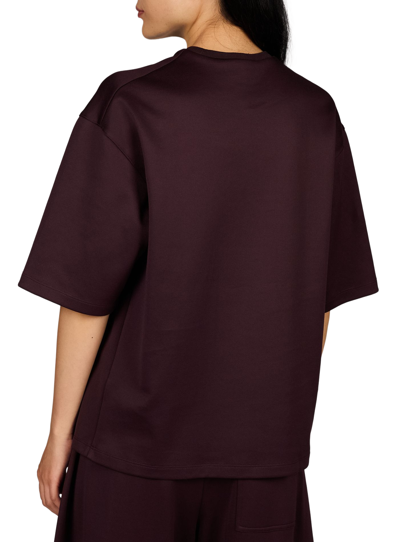Weites T-Shirt mit kurzen Ärmeln TIBI Braun