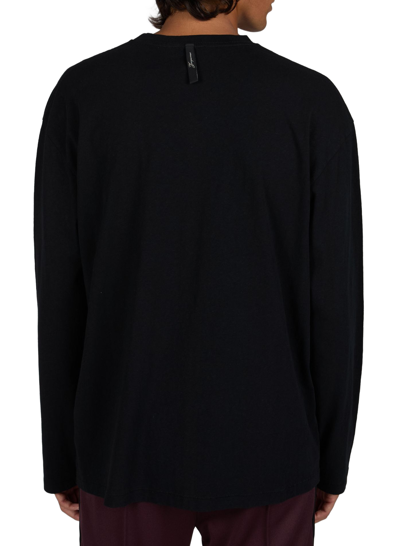 Gerader T-Shirt aus Baumwollmischung JACQUEMUS Schwarz