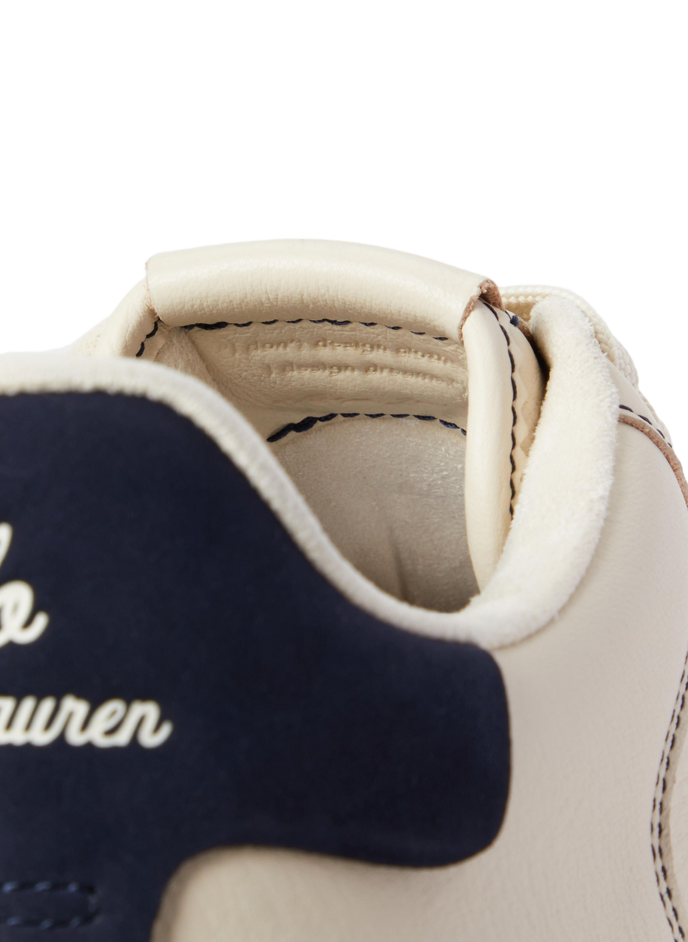 Baskets basses Masters à lacets en cuir POLO RALPH LAUREN Beige