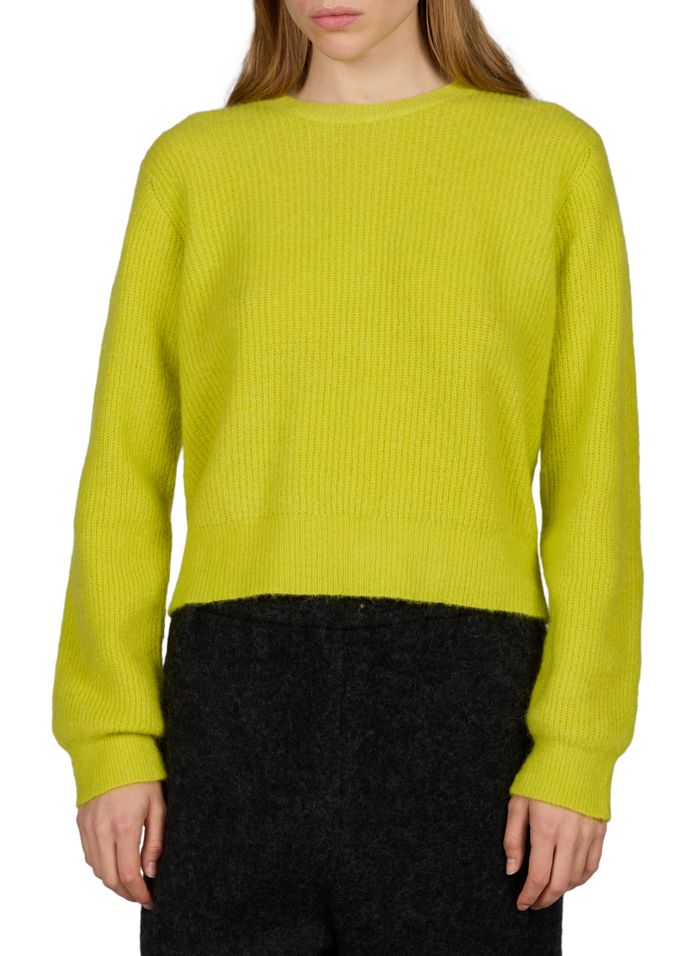 Oversized wool blend knit sweater LAURE+MAX Yellow