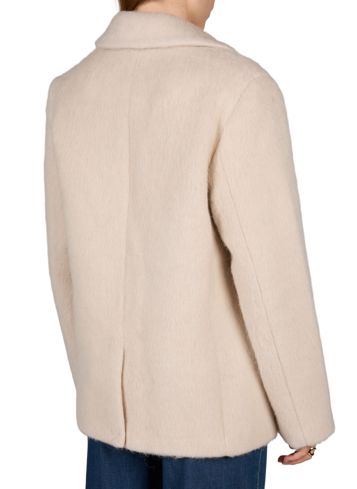 Mantel mit Reverskragen aus Wollmischung SAMSOE SAMSOE Beige