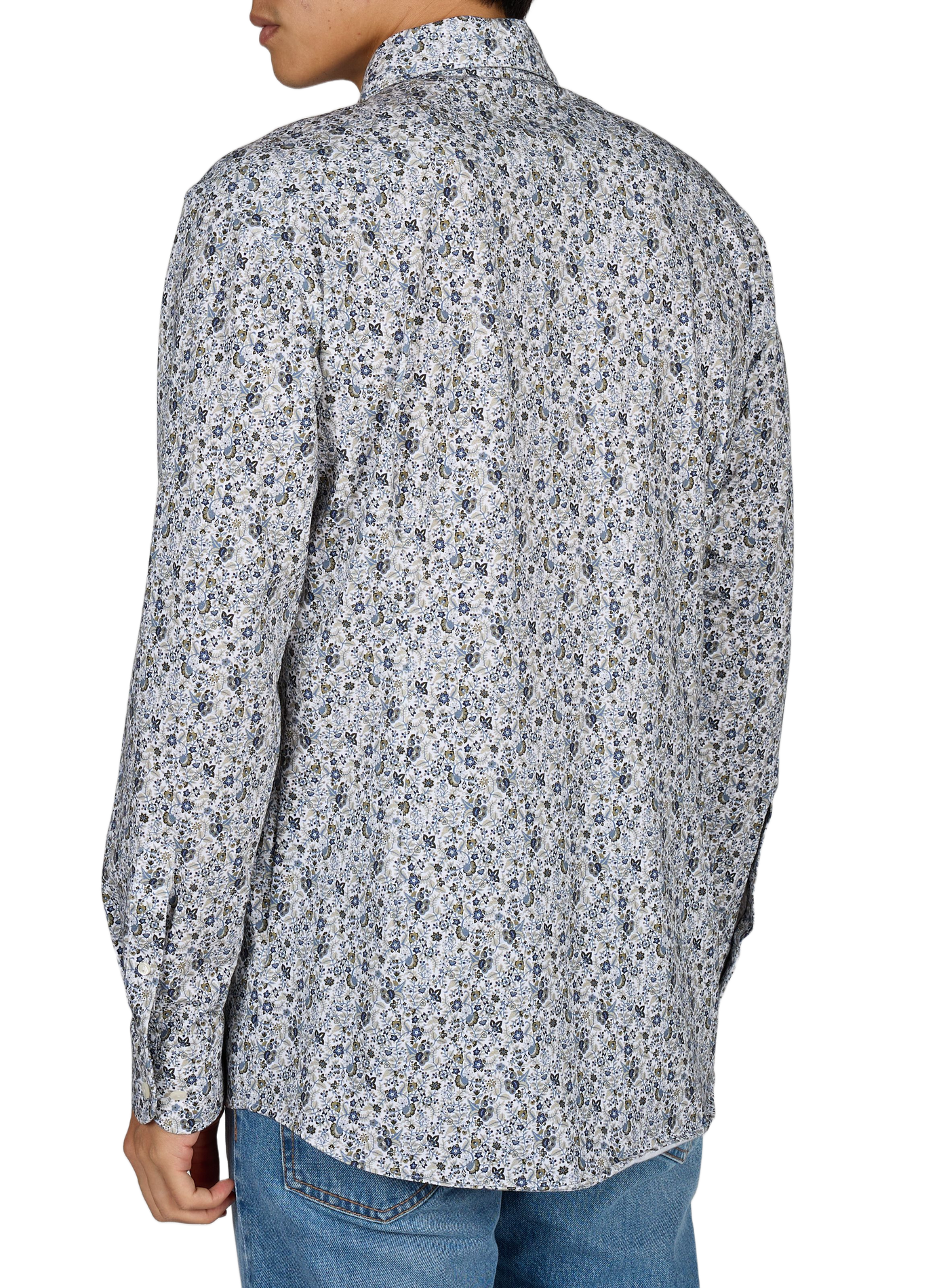 Tailliertes Hemd aus Baumwolle mit Print ETON Grun
