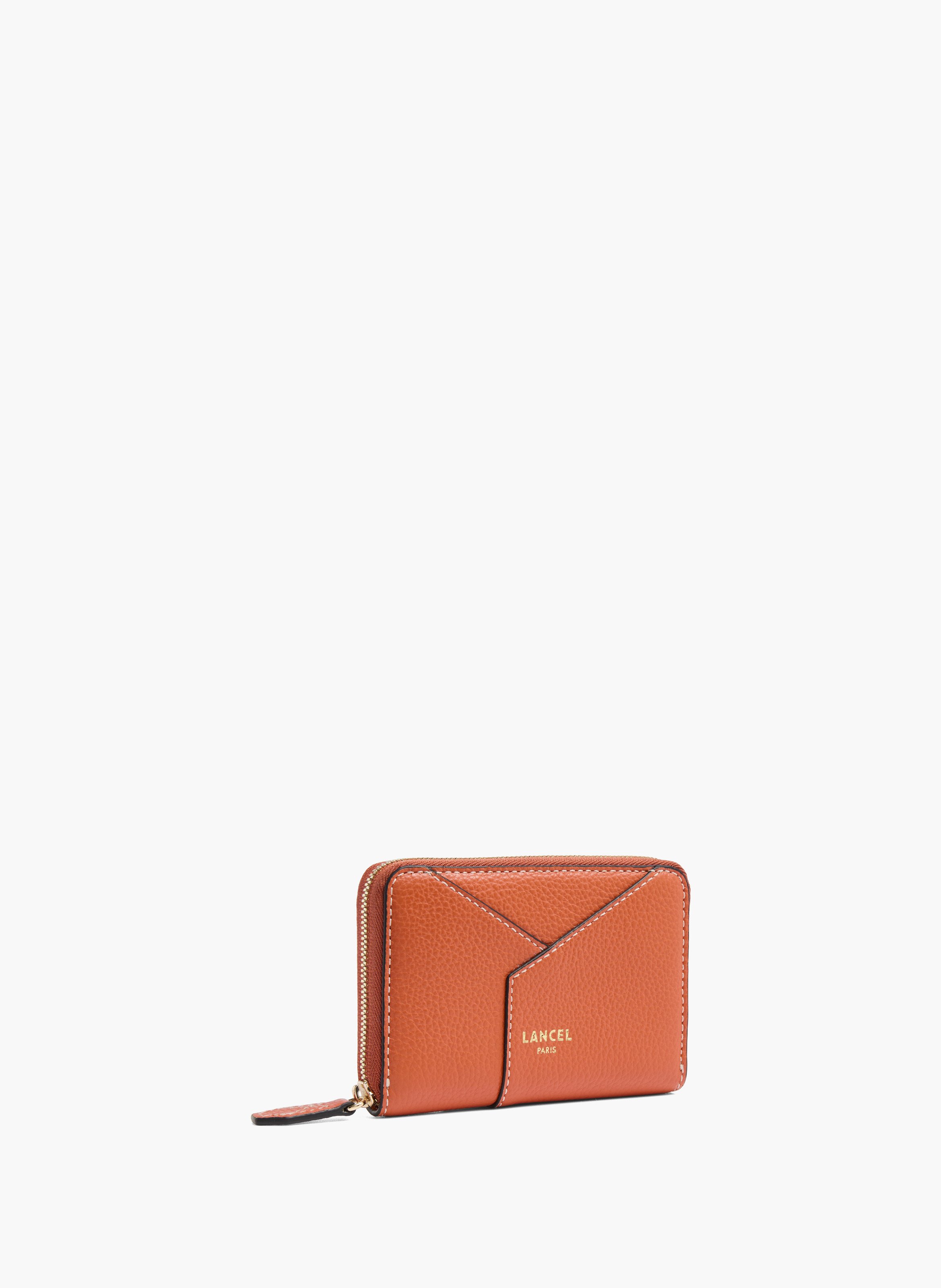 Portefeuille petit format à fermeture éclair enveloppe de lancel, orange LANCEL Orange