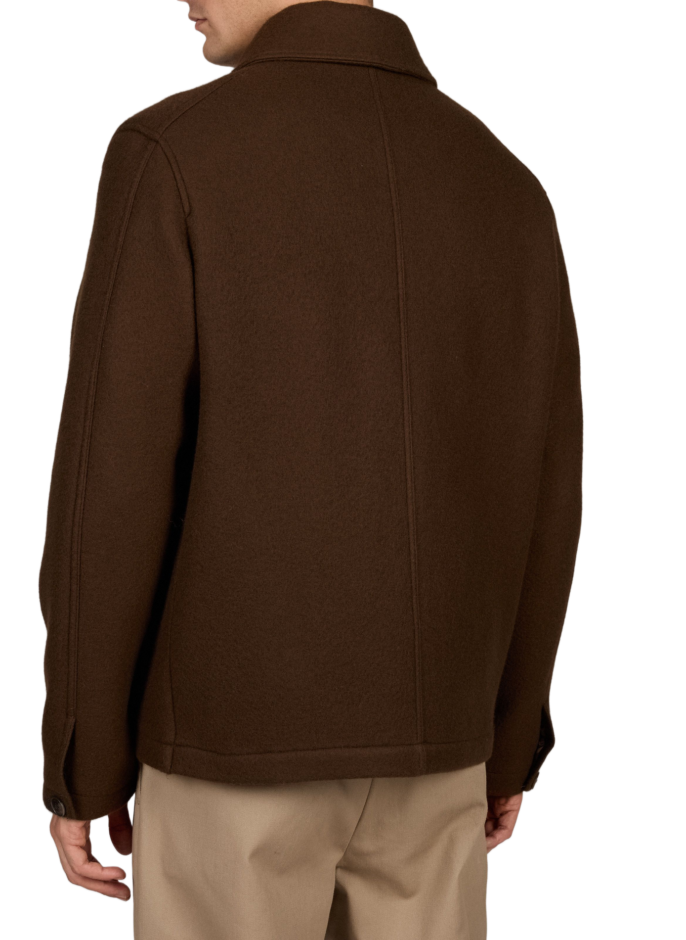 Straight-cut jacket with a classic collar in a wool blend CLOSED Brown