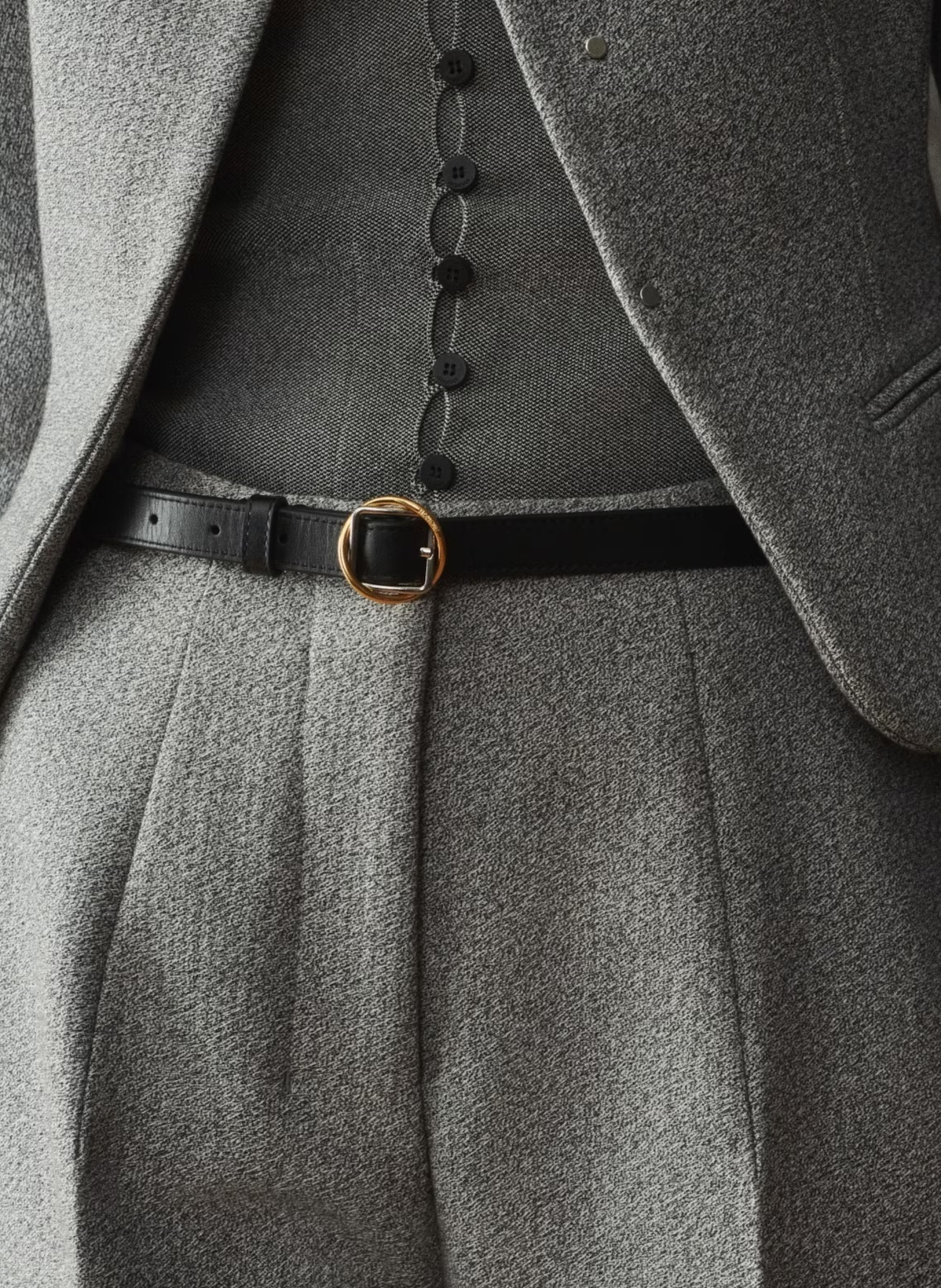 Thin leather belt JACQUEMUS Black