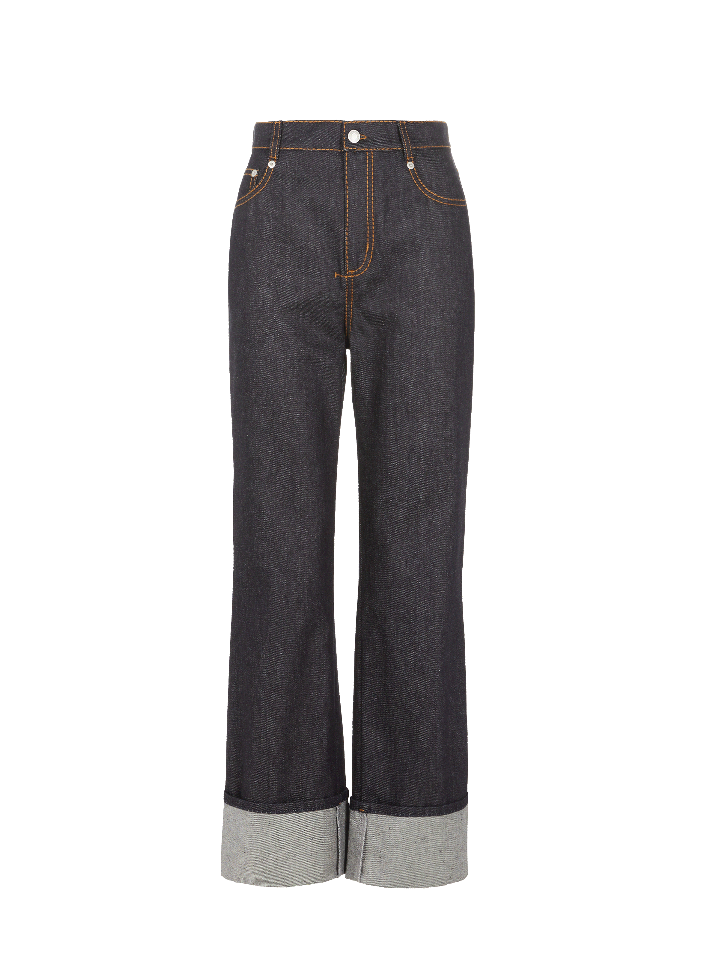 Jean droit à revers