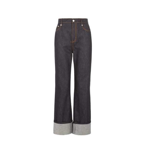 Jean droit à revers