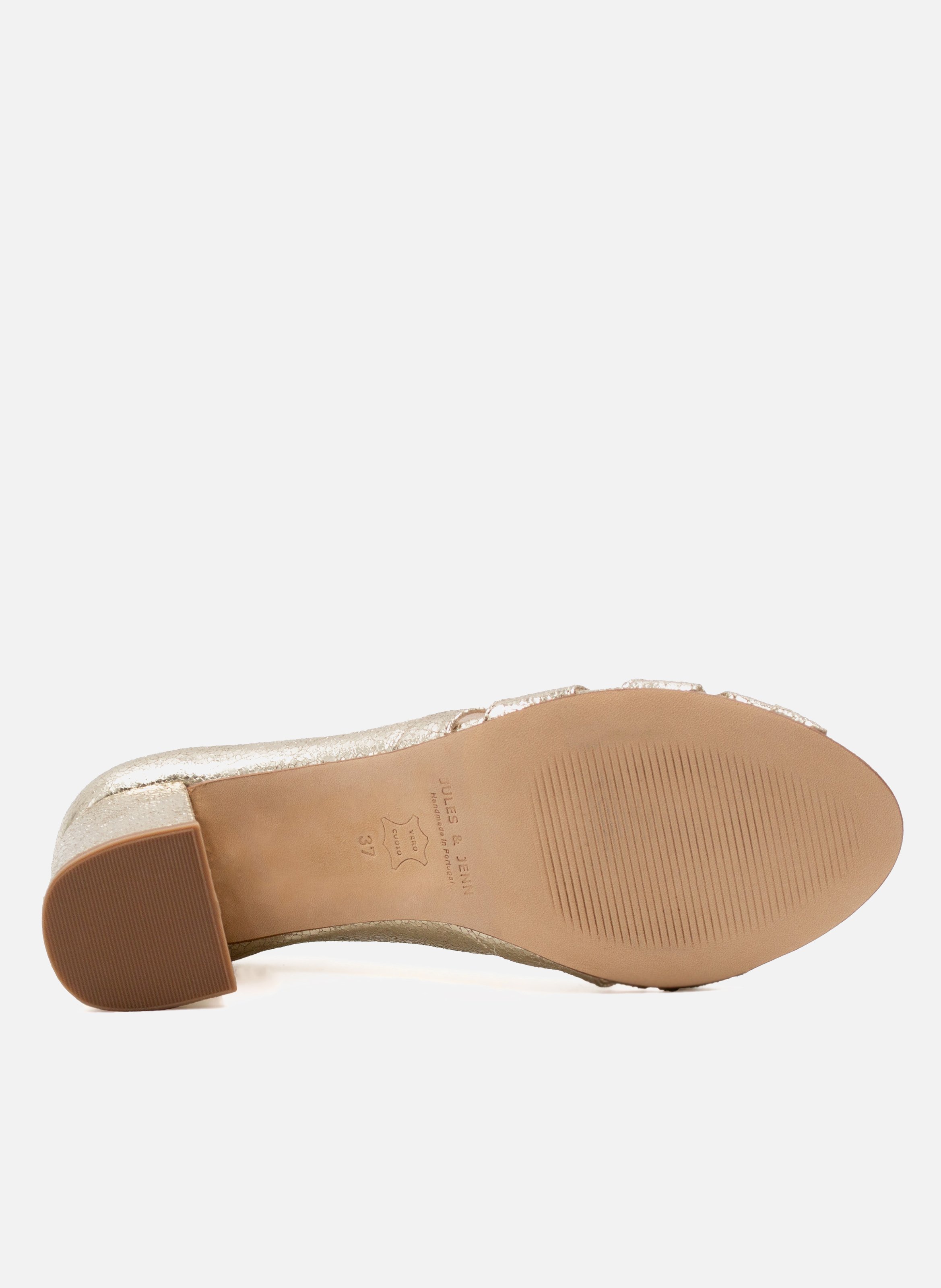 Escarpins à découpe cuir métallisé JULES & JENN Doré