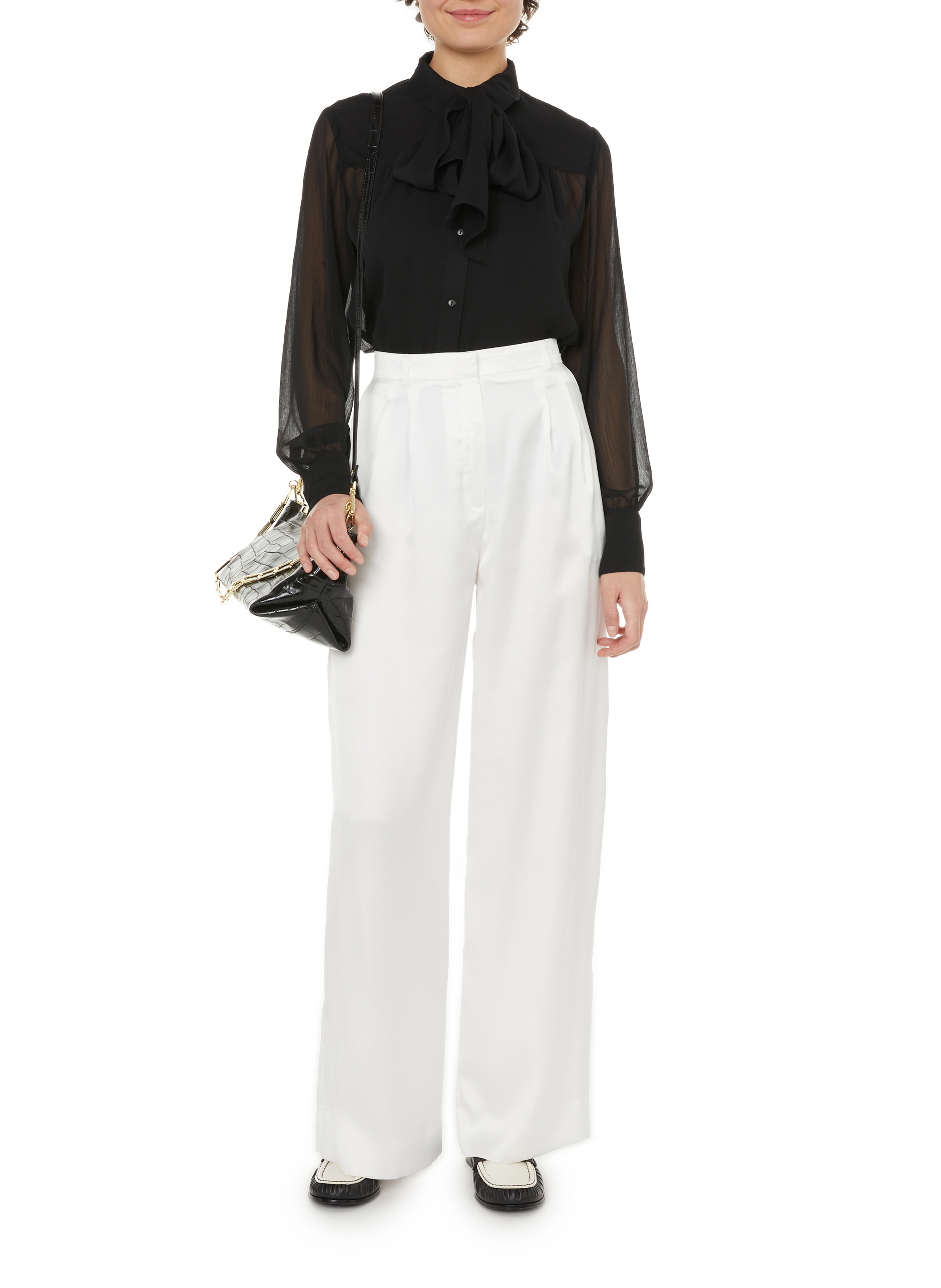 Transparent shirt   SAISON 1865 Black