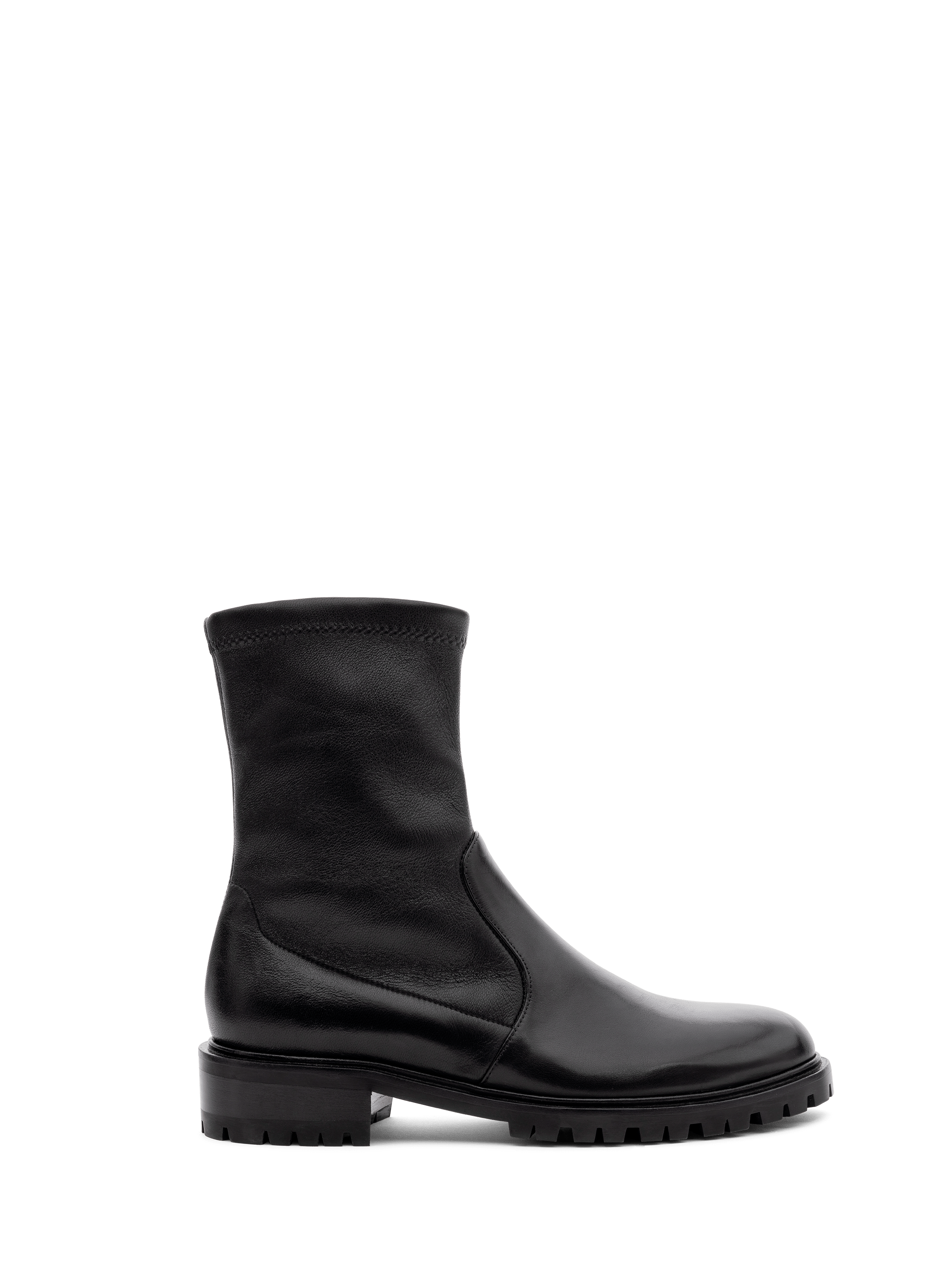 Bottines pargos en nappa stretch PARALLELE Noir