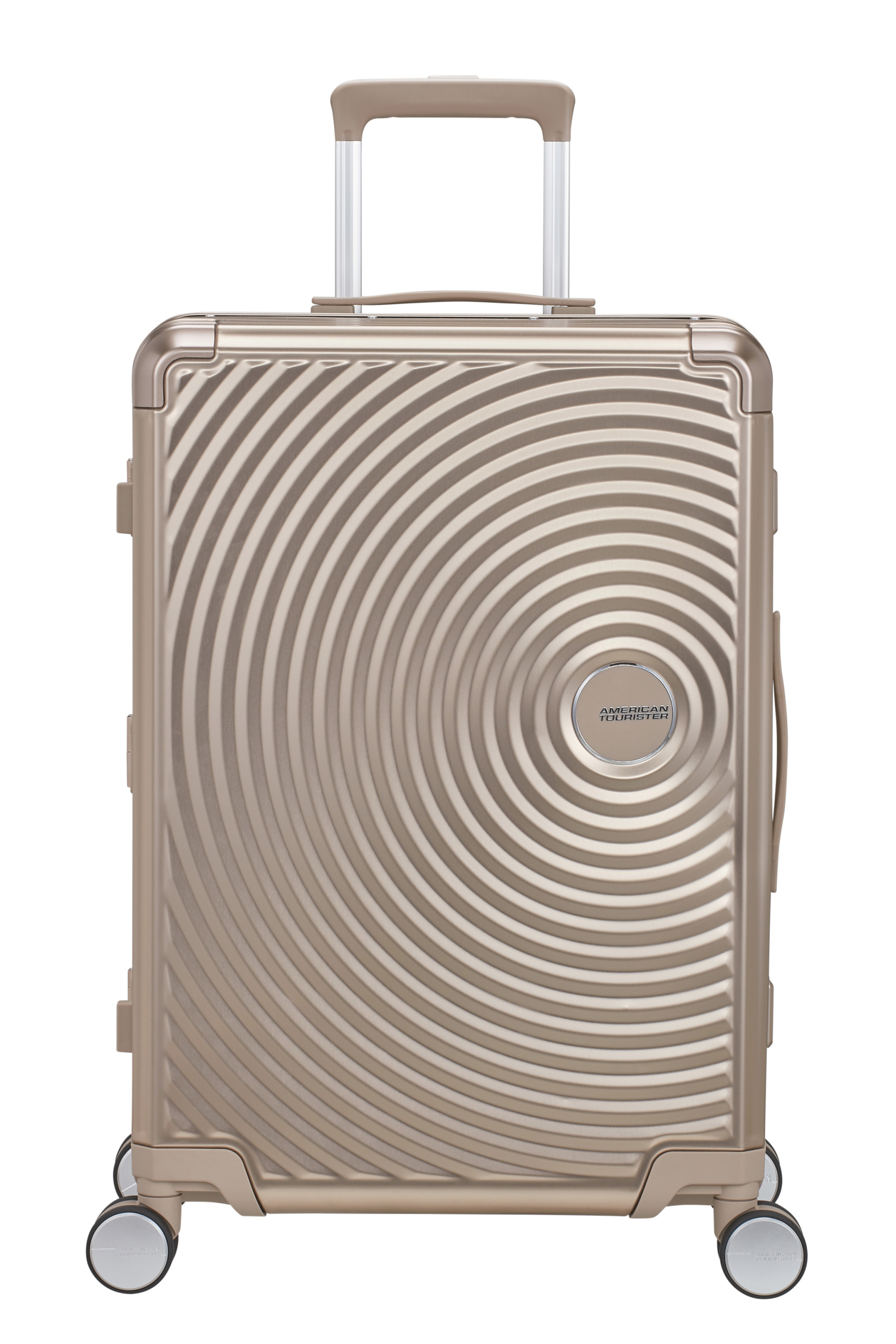 Soundbox alu valise 4 roues taille m AMERICAN TOURISTER Doré